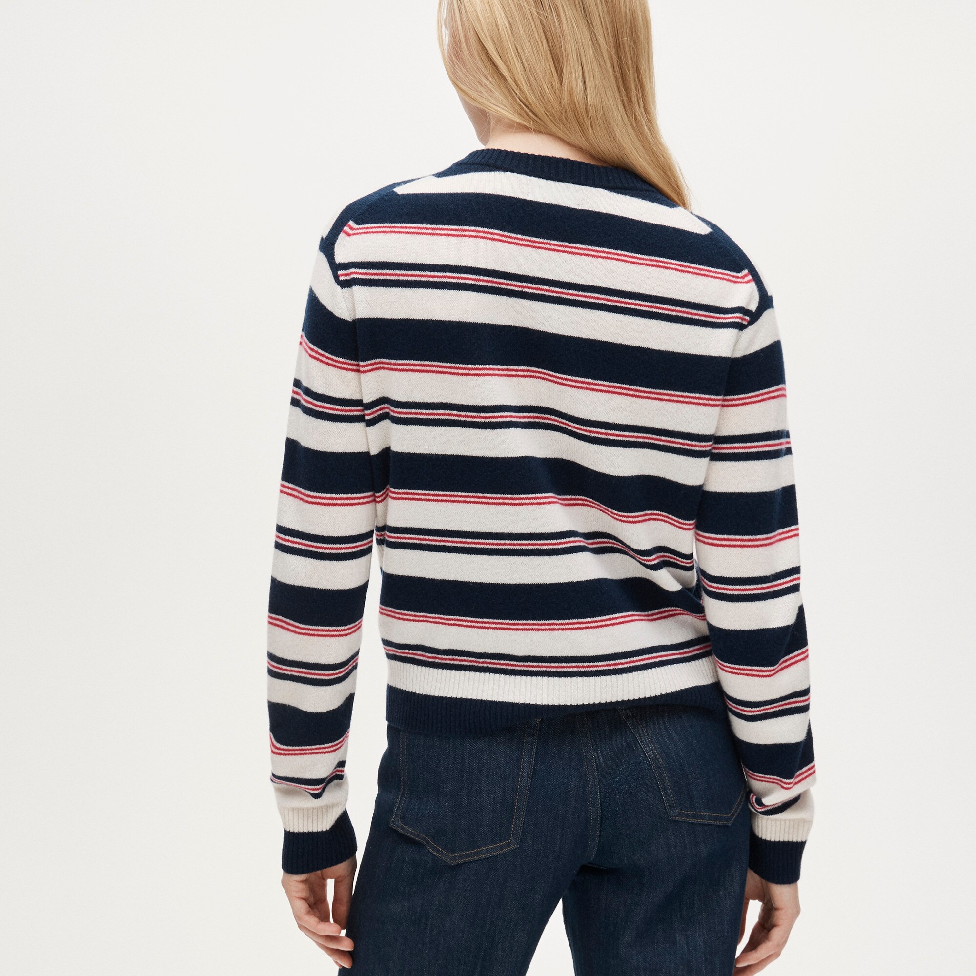 Perfect cashmere cardigan in stripe