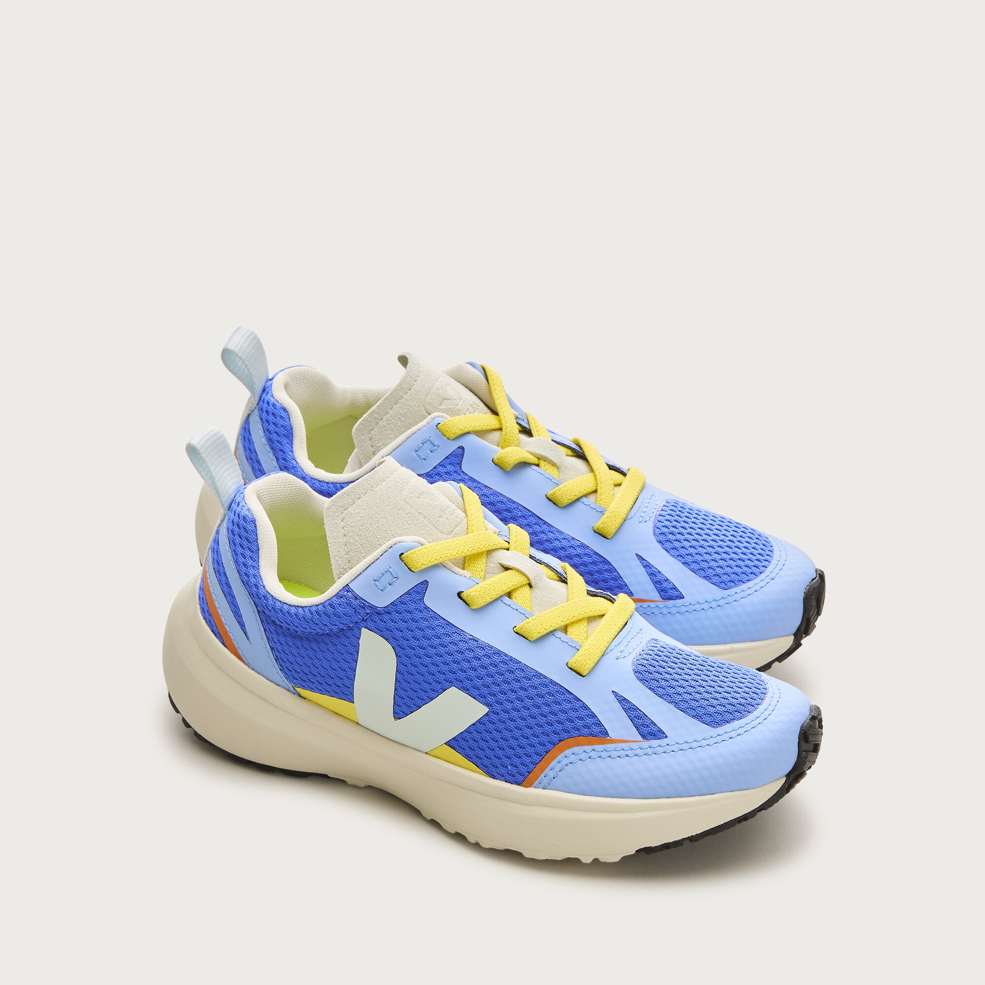  Kids' Veja&trade; canary lace-up sneakers