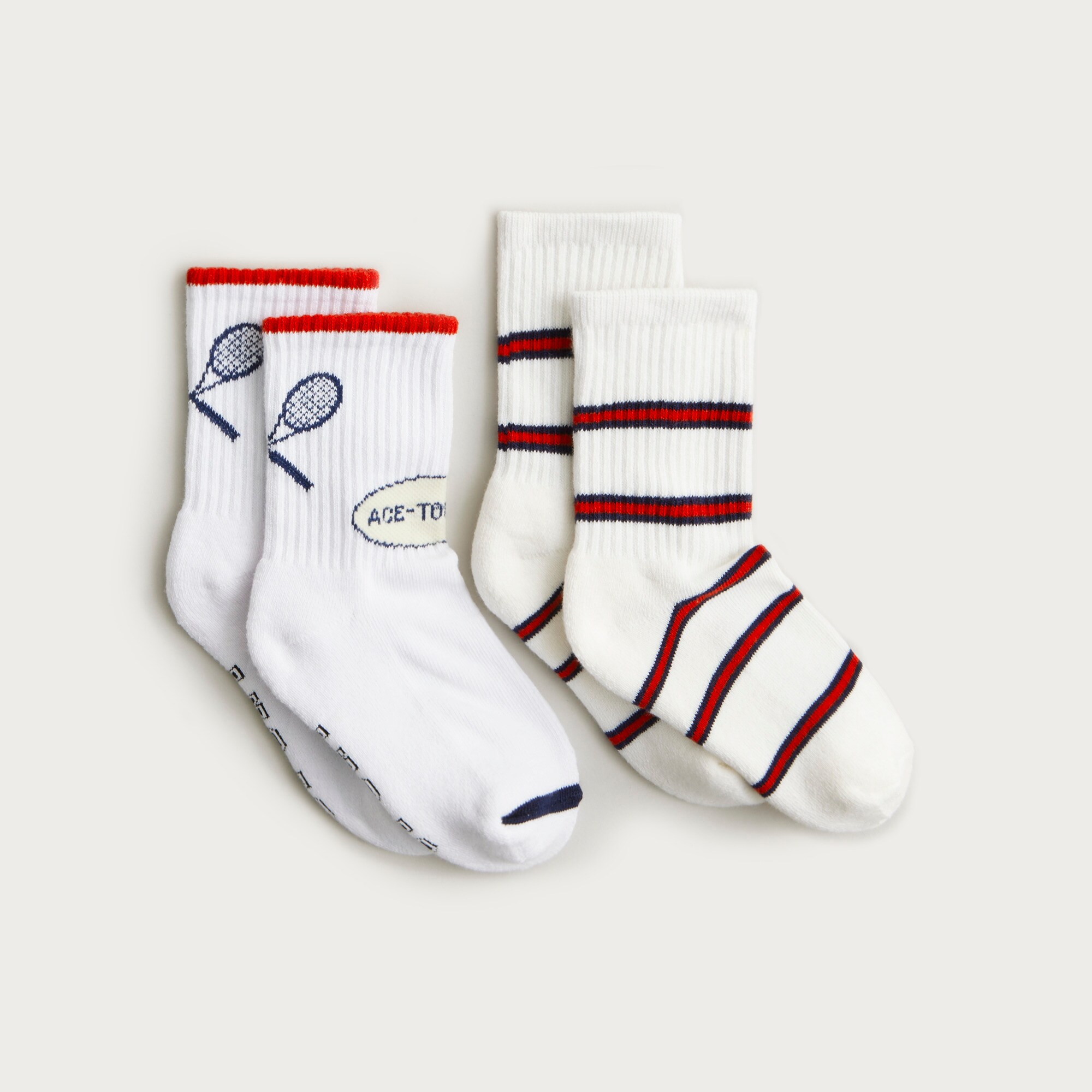 Kids' sporty trouser socks two-pack