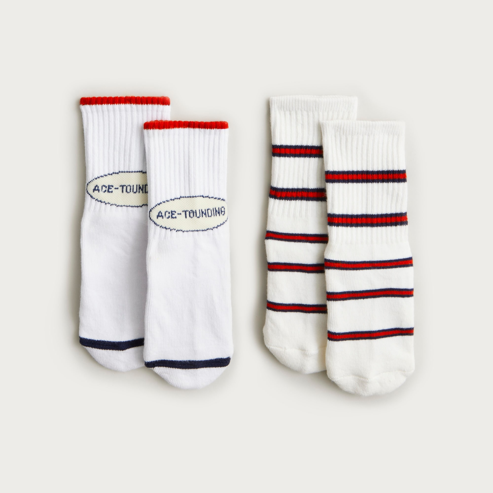 Kids' sporty trouser socks two-pack