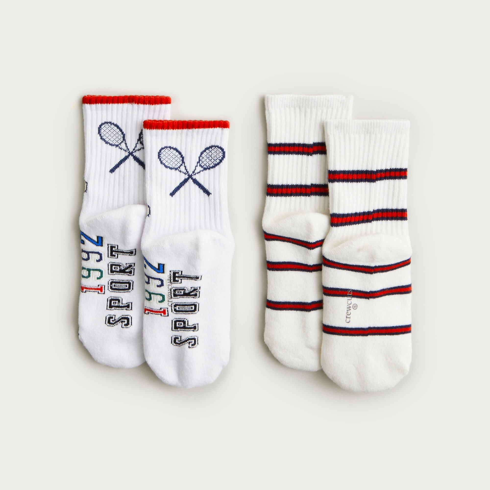 Kids' sporty trouser socks two-pack