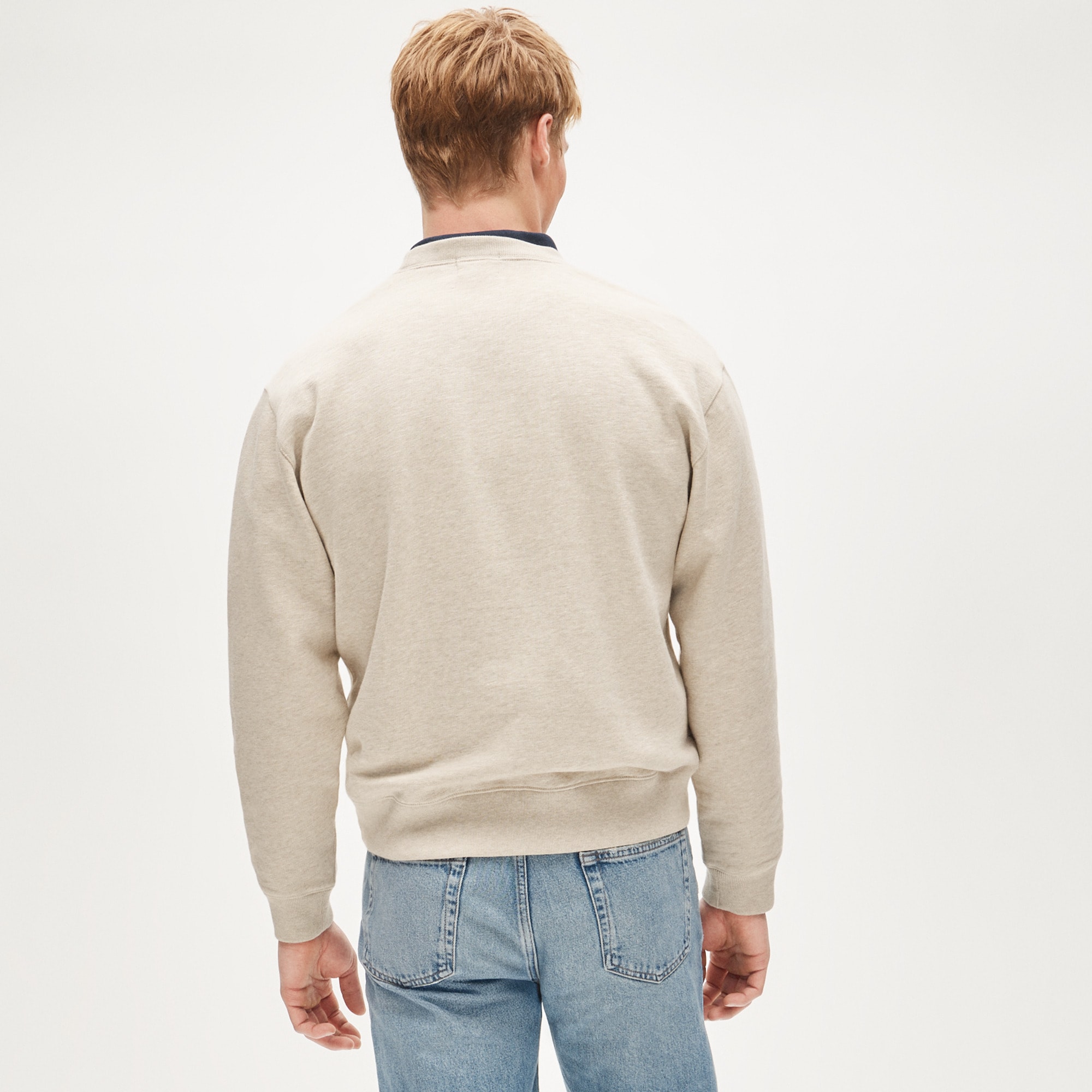 83 Fleece Sweatshirt With Flag Embroidery For Men | J.Crew
