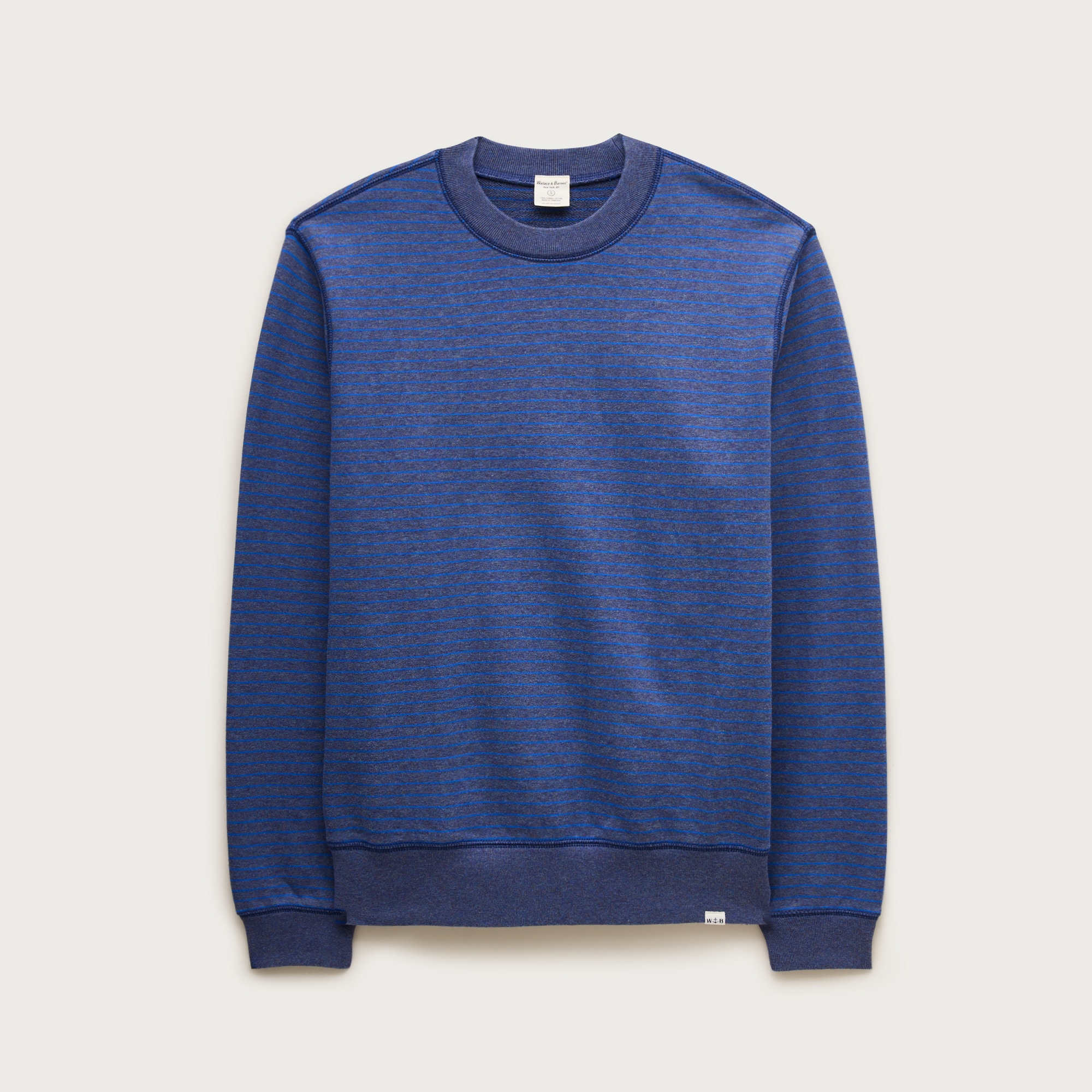 Wallace & Barnes lightweight french terry sweatshirt in stripe
