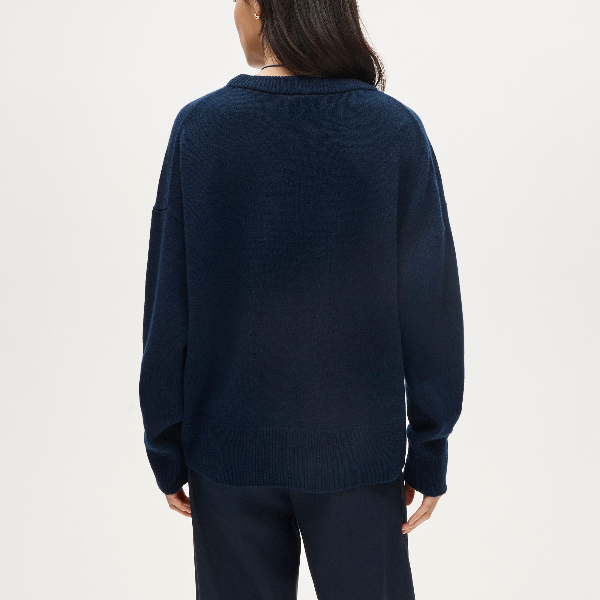 Collection cashmere sweater with intarsia print
