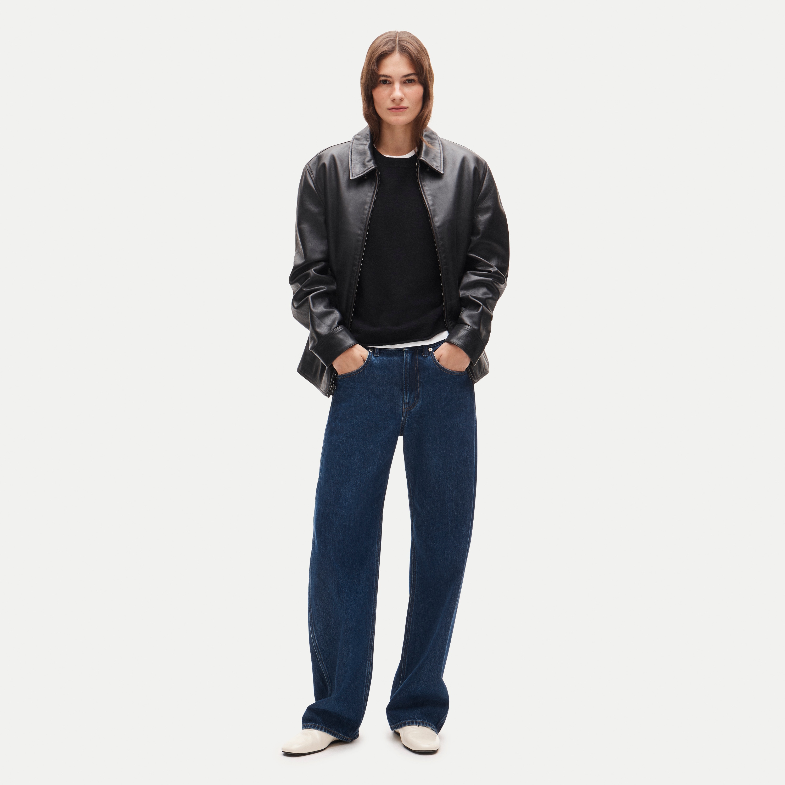 Rolled cashmere relaxed sweater-tee - thumbnail 6