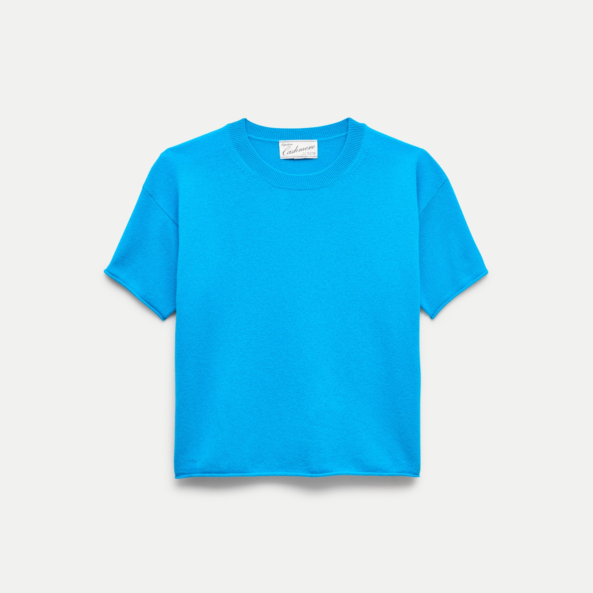 Rolled cashmere relaxed sweater-tee