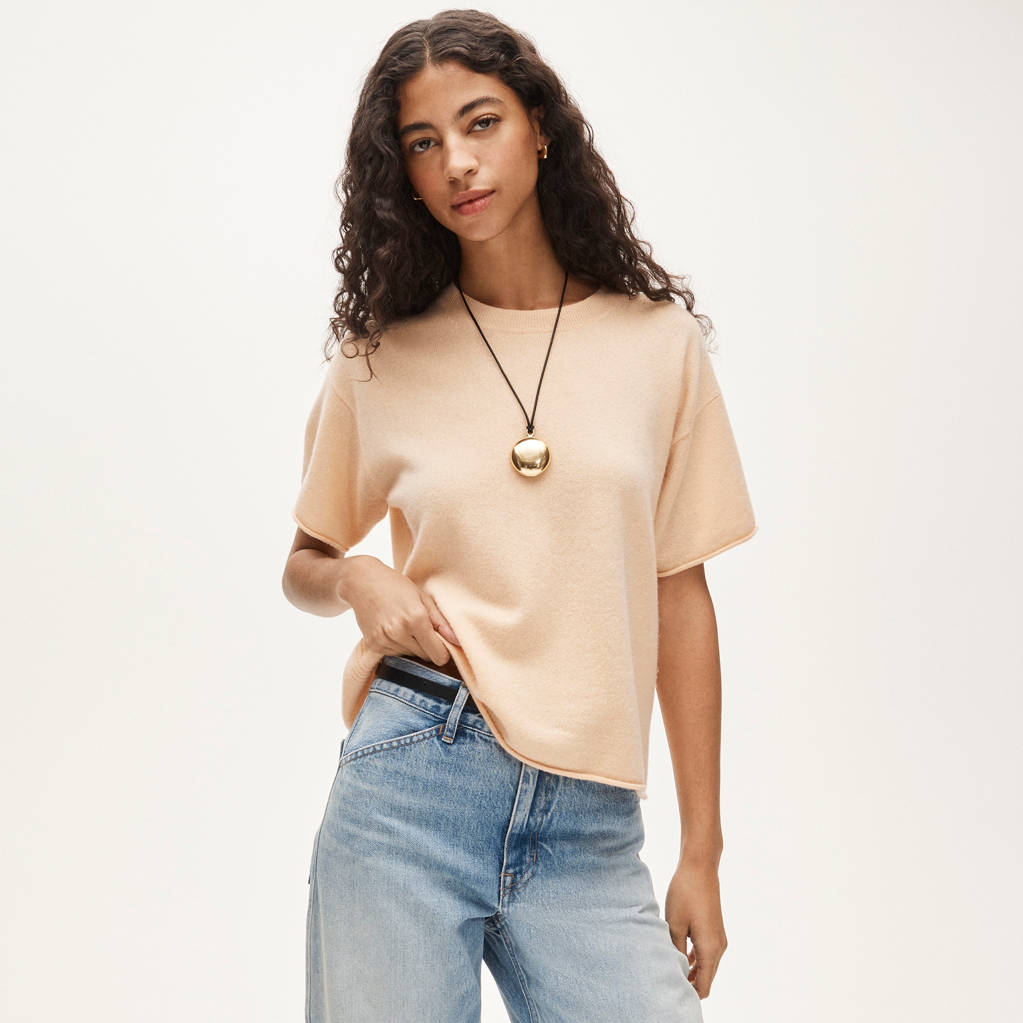 Cashmere Relaxed T-shirt For Women | J.Crew