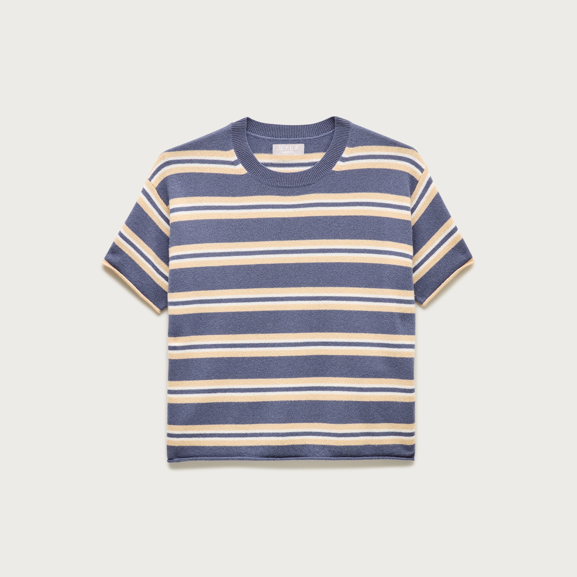 Cashmere relaxed T-shirt in stripe