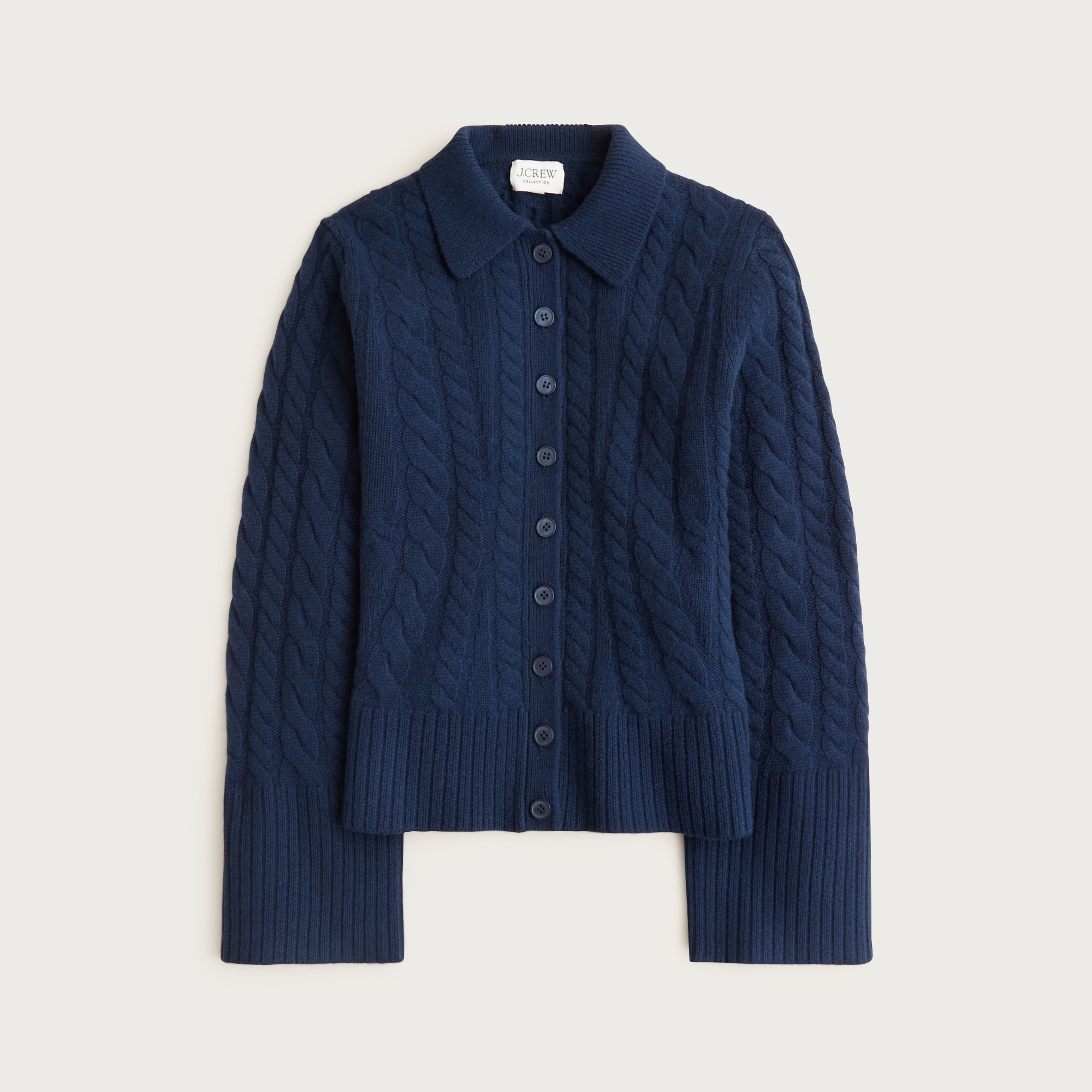 Collection cashmere twisted cable-knit cardigan