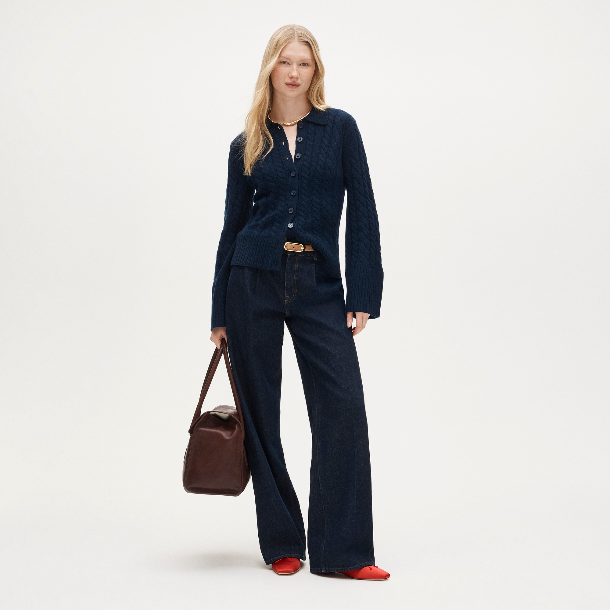 Collection cashmere twisted cable-knit cardigan - image 3