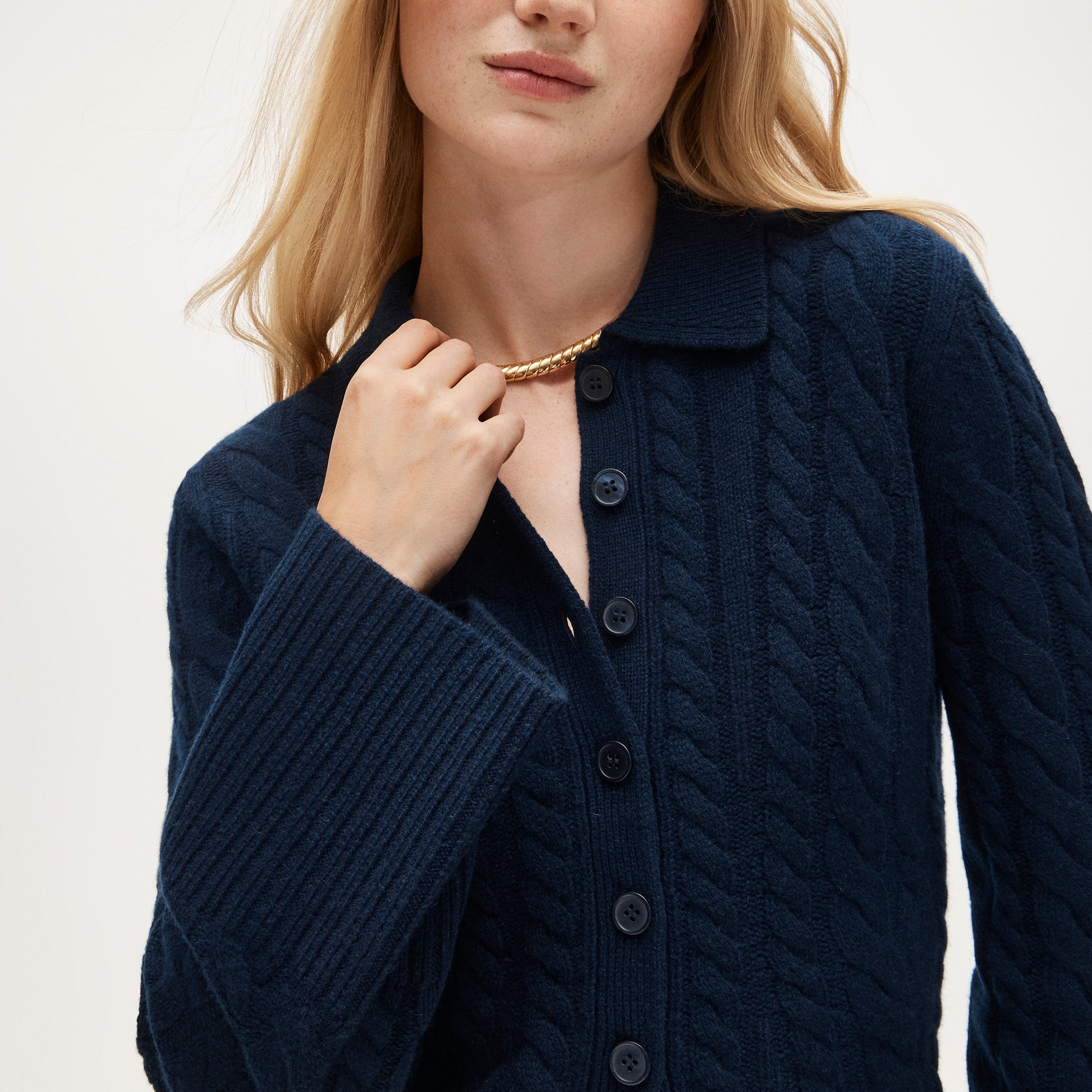Collection cashmere twisted cable-knit cardigan - image 4