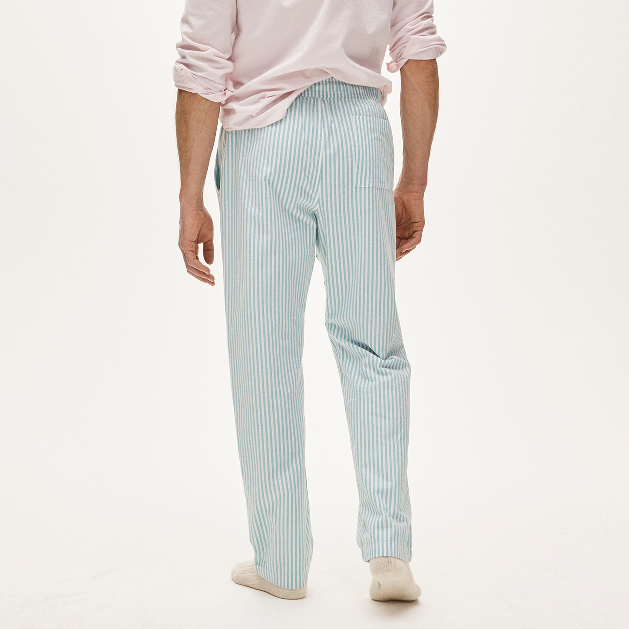 Broken-in Oxford Lounge Pant In Organic Cotton Stripe For Men | J.Crew