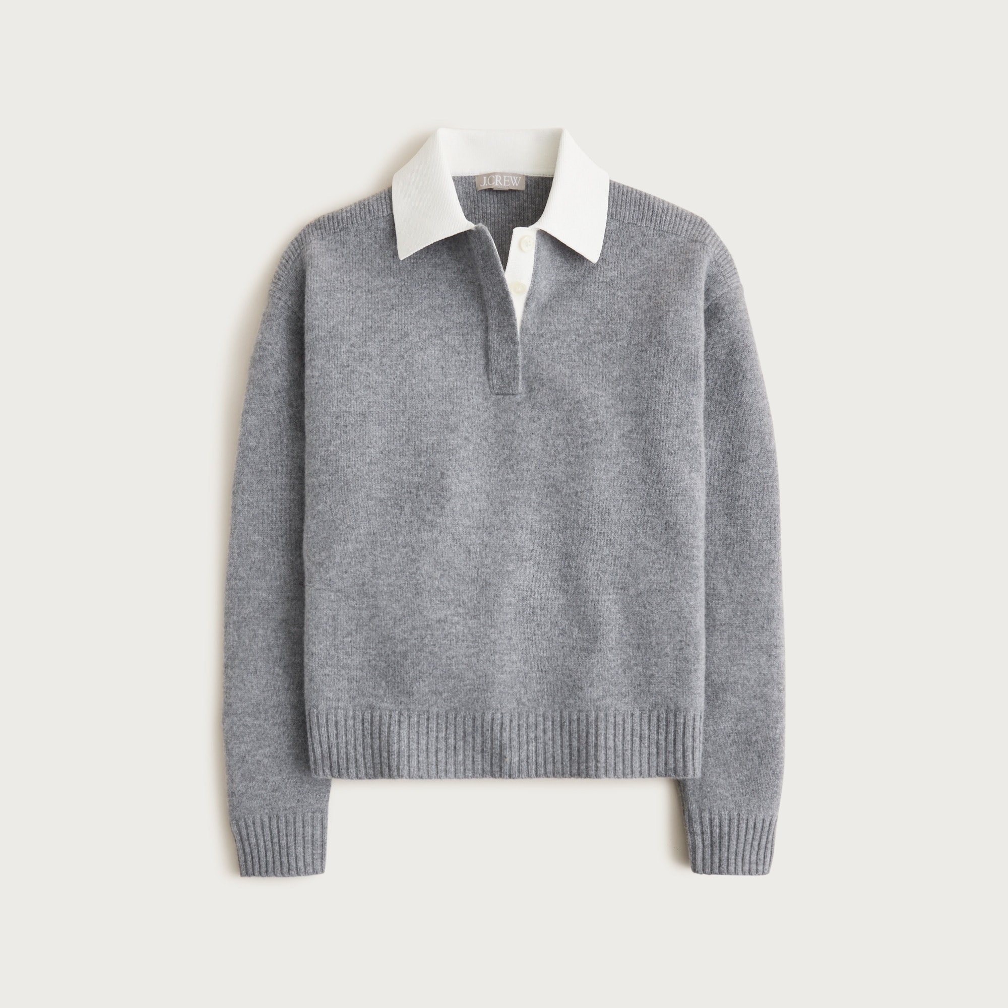 Relaxed sweater-polo in vintage wool