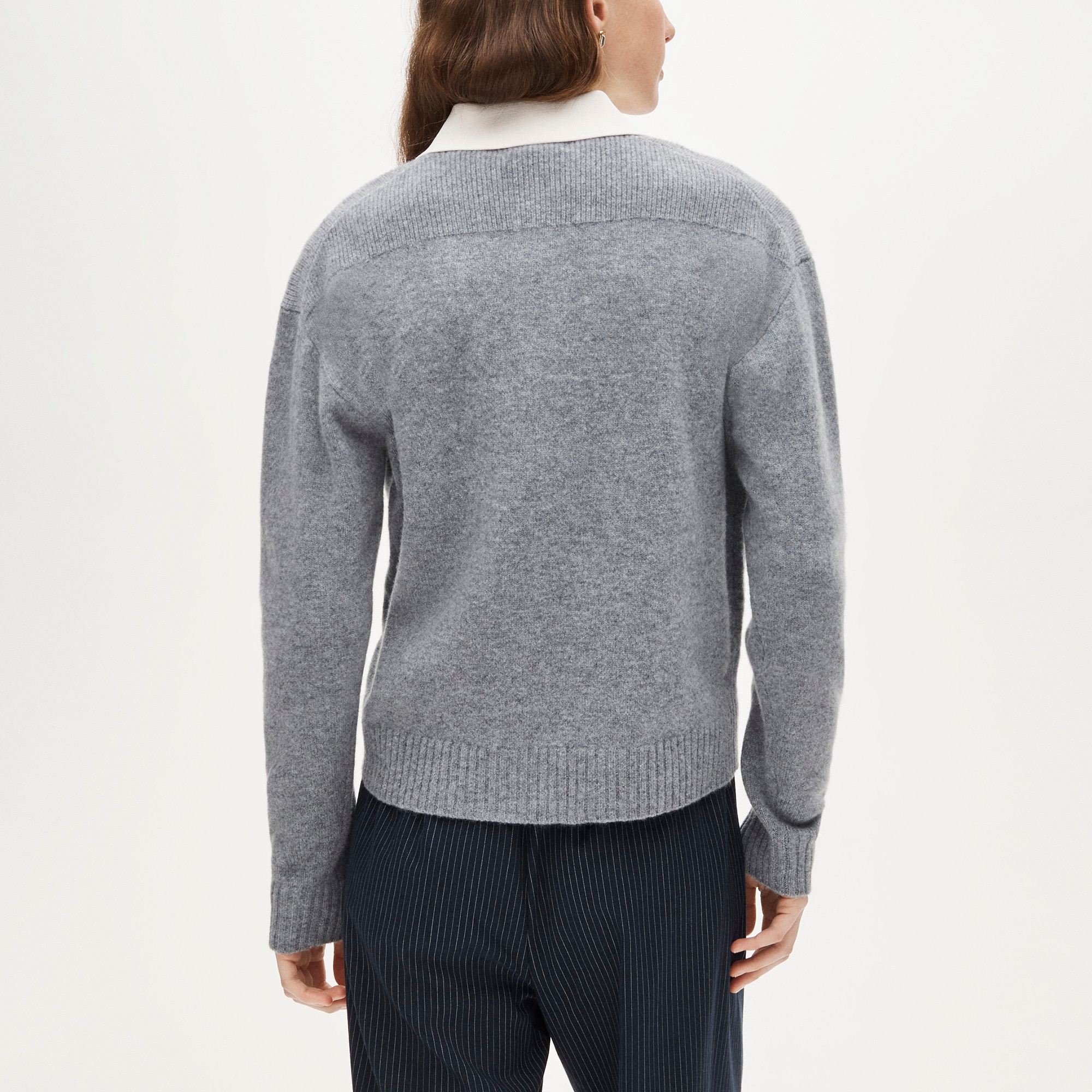 Relaxed sweater-polo in vintage wool