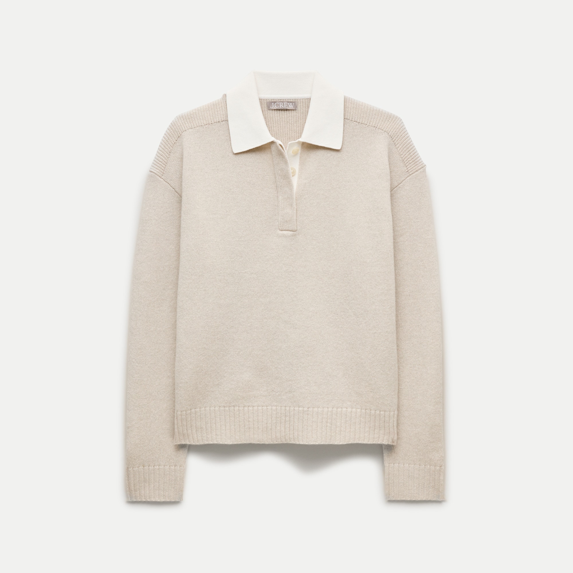 Relaxed sweater-polo in vintage wool