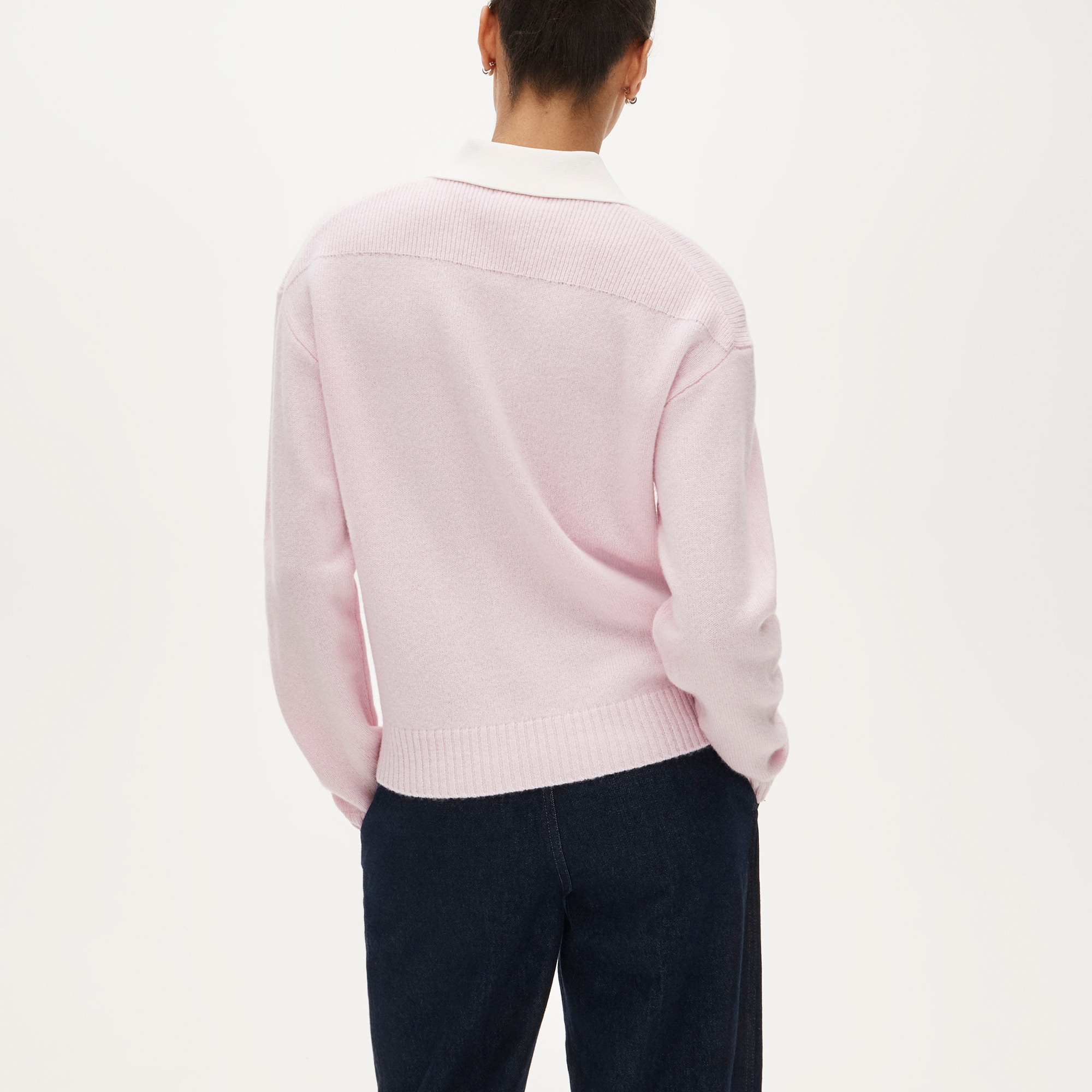 Relaxed sweater-polo in vintage wool