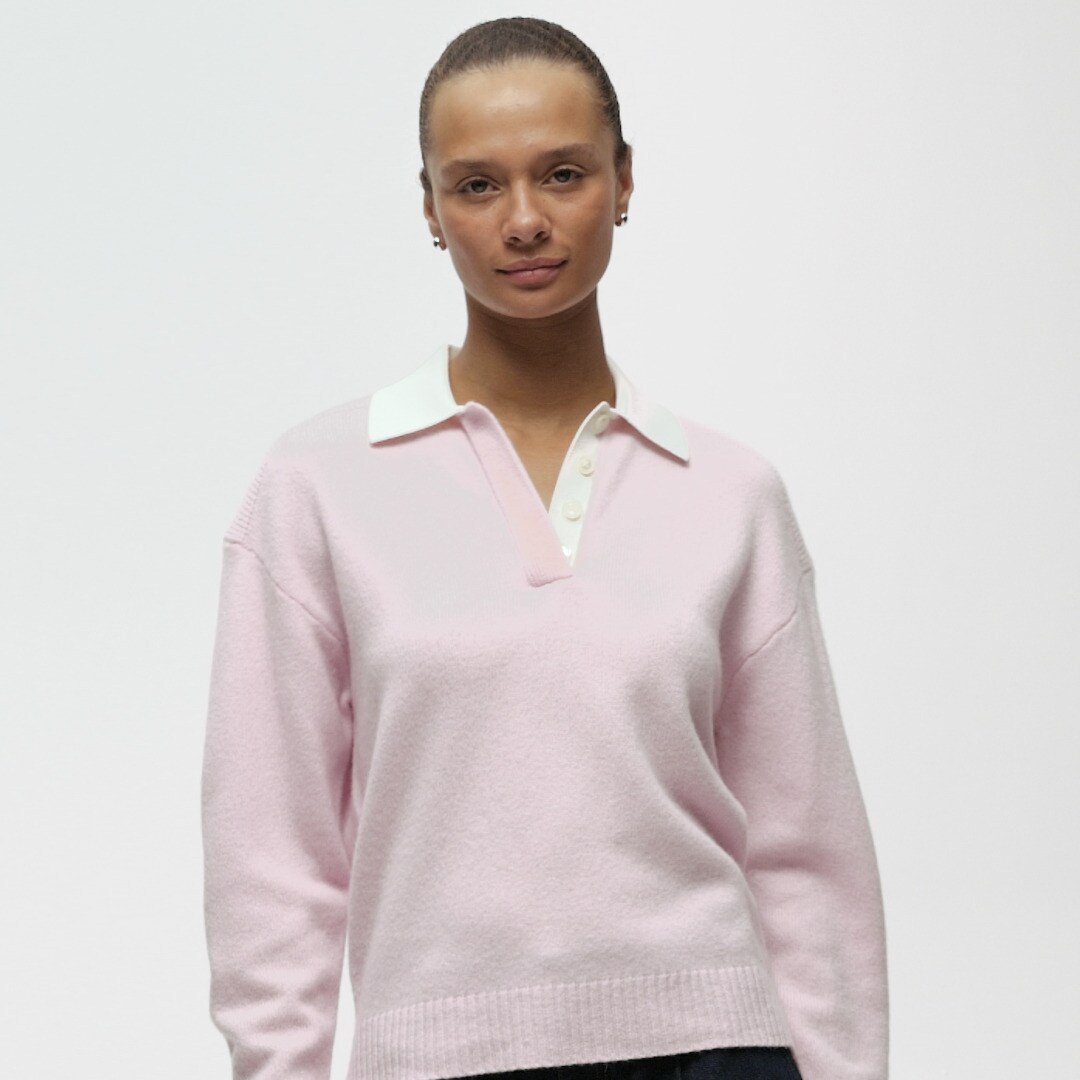 Relaxed sweater-polo in vintage wool