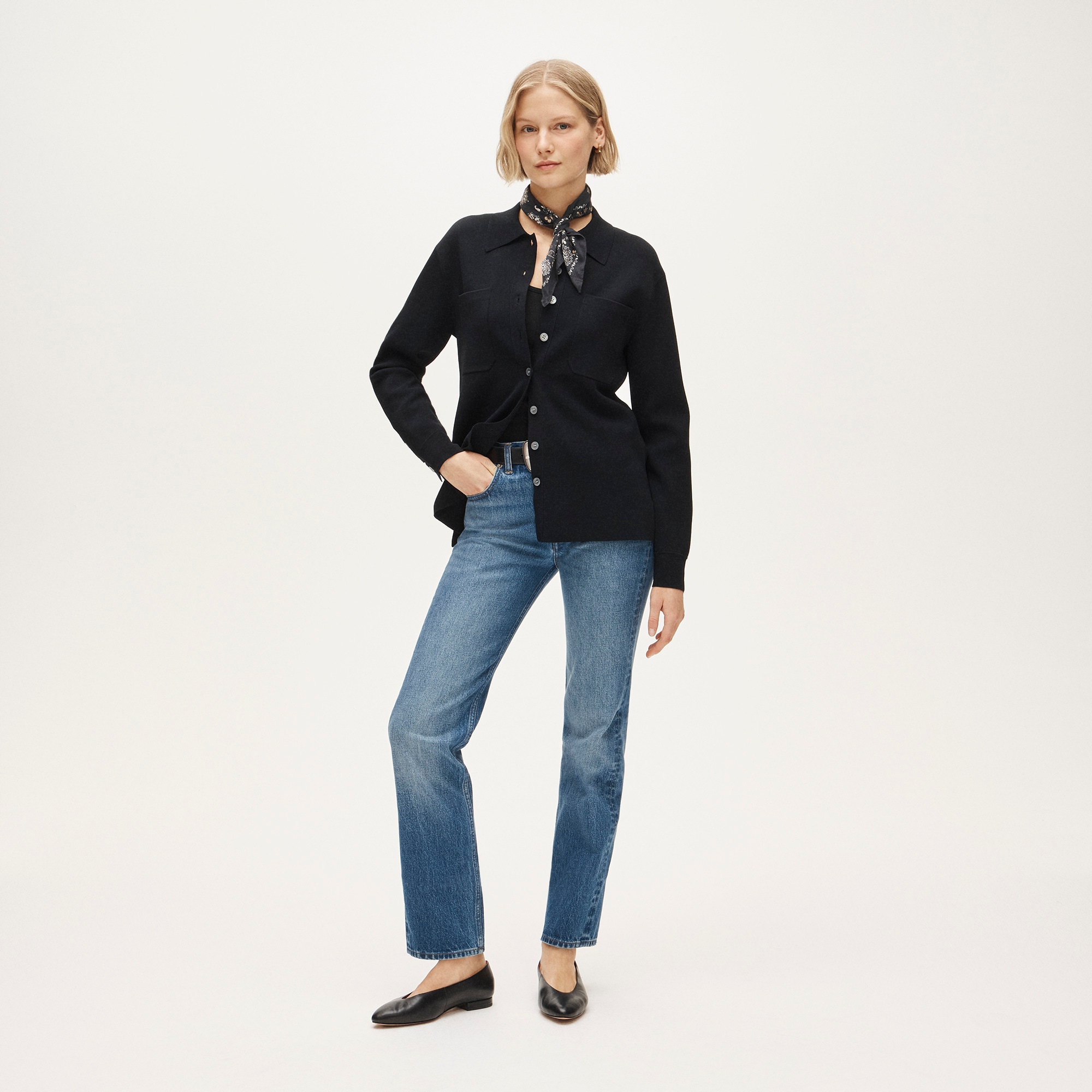 Oversized shirt in super-stretch - image 3