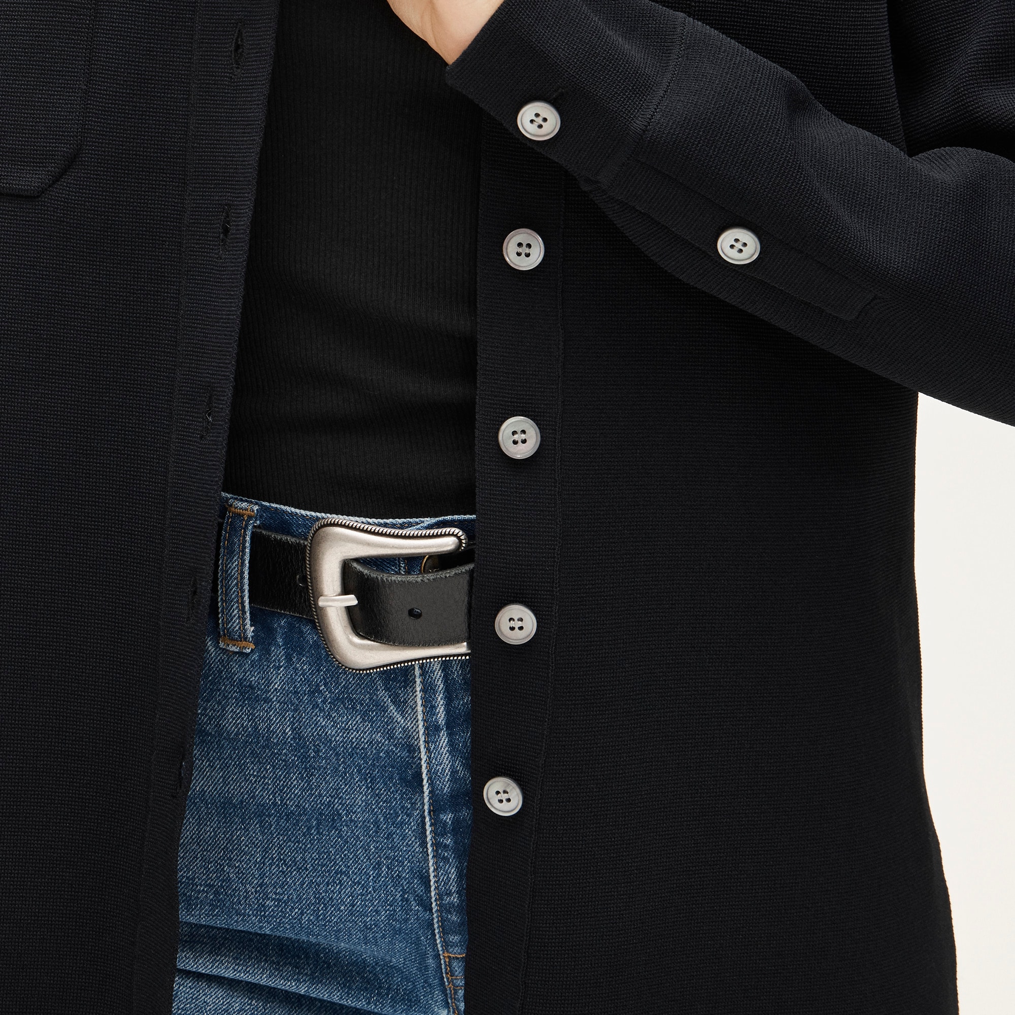Oversized shirt in super-stretch - image 4