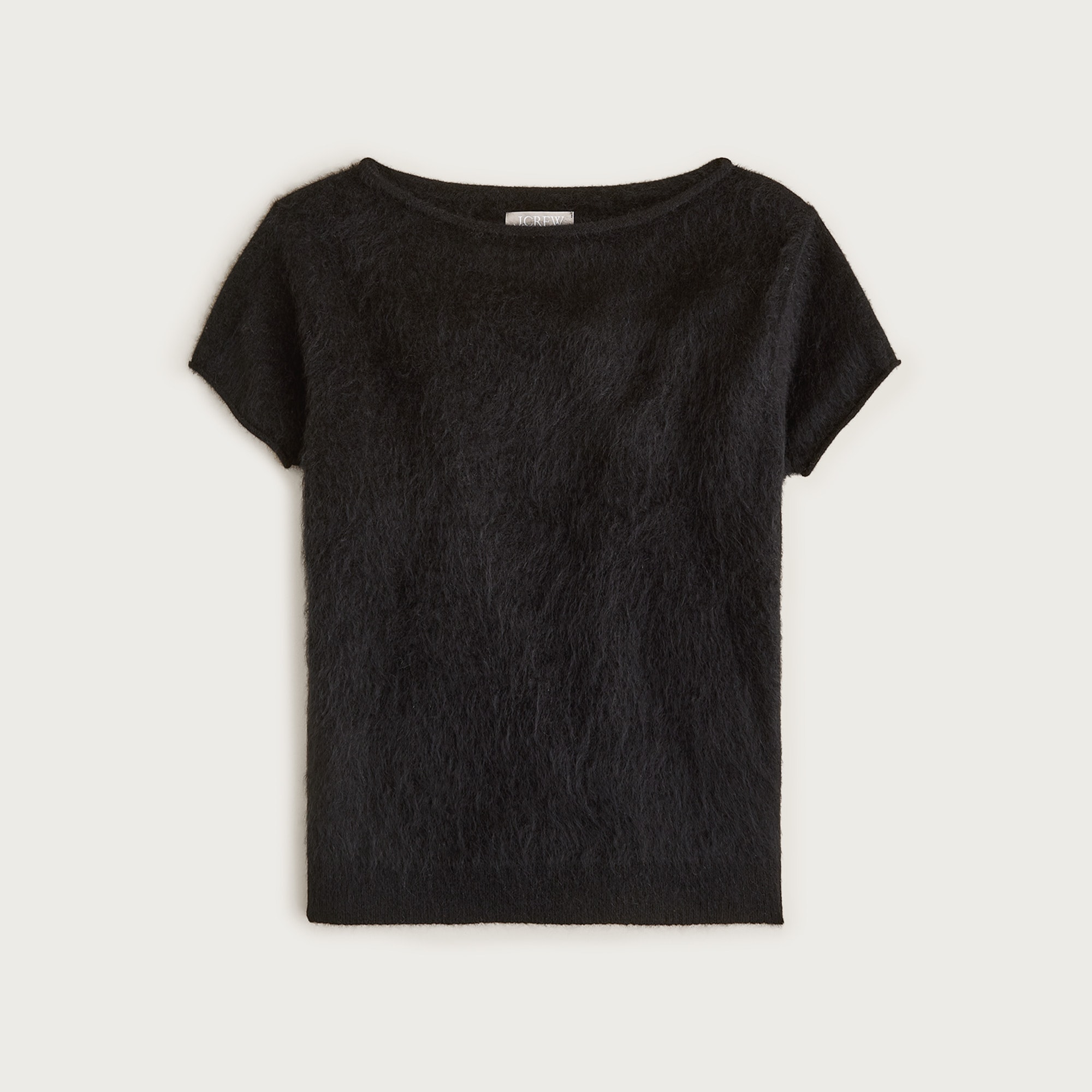  Brushed cashmere boatneck T-shirt