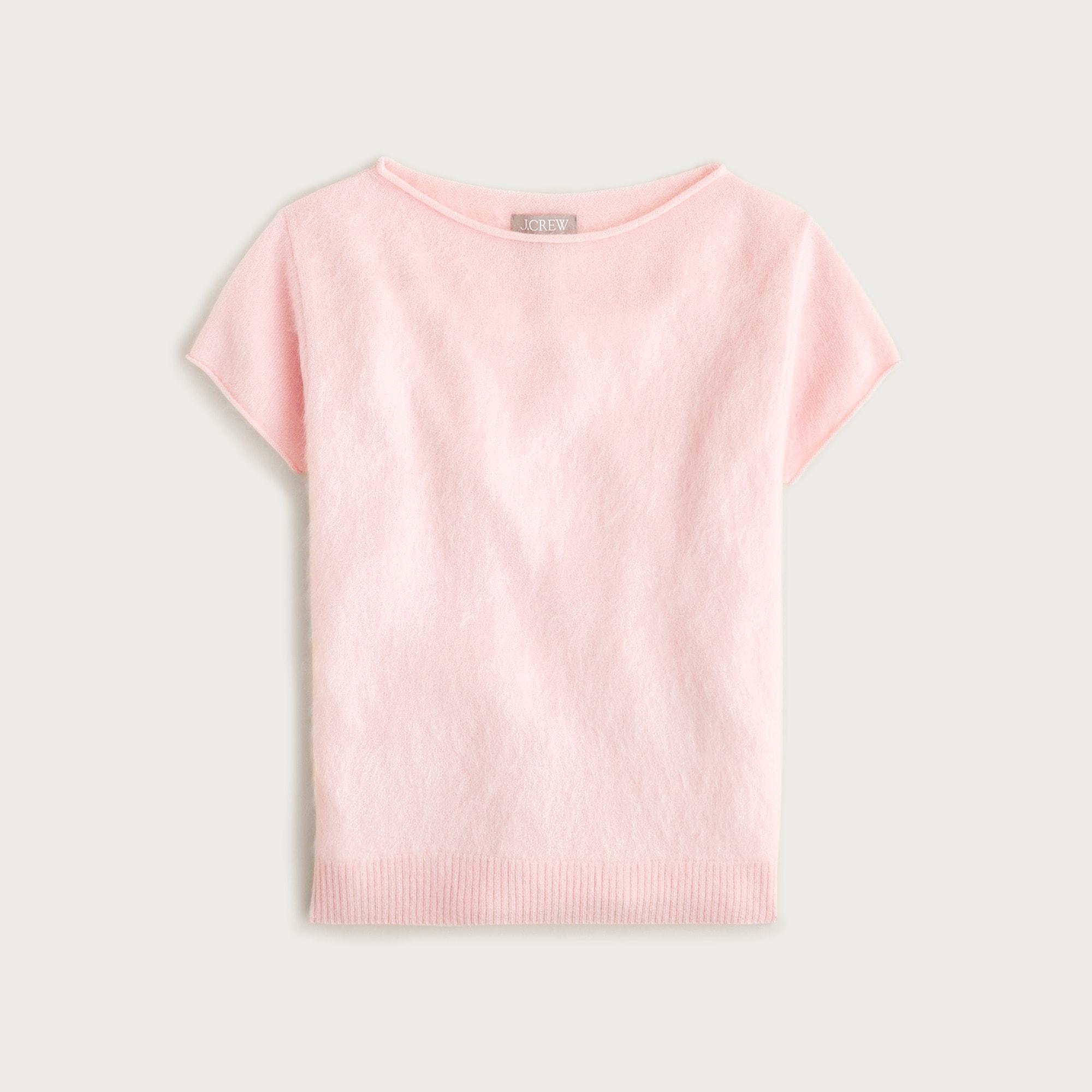 Brushed cashmere boatneck T-shirt