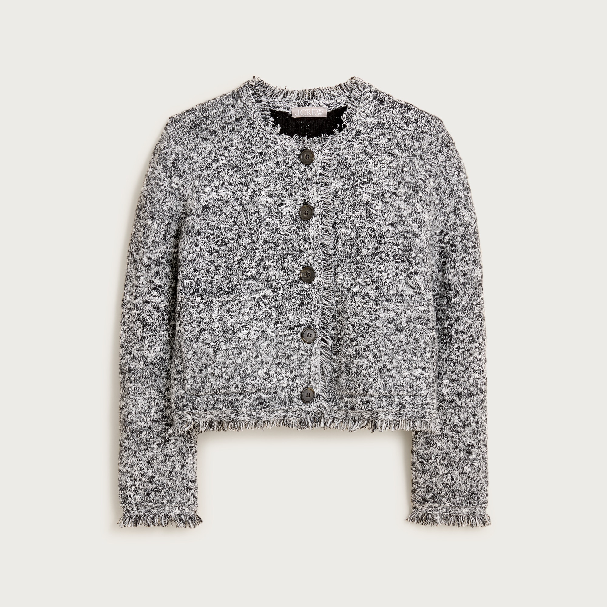 Fringe lady jacket in bouclé