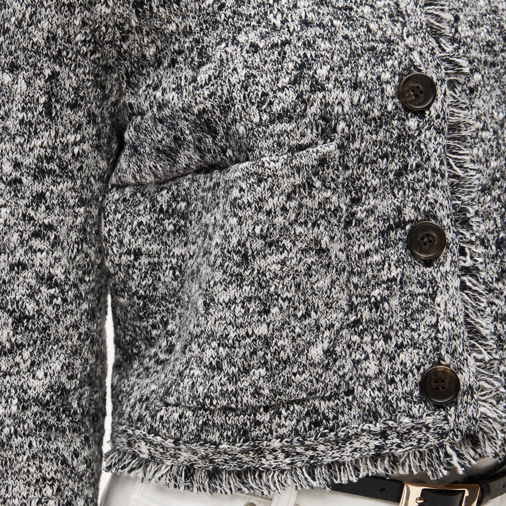 Fringe lady jacket in boucl&eacute; - image 4