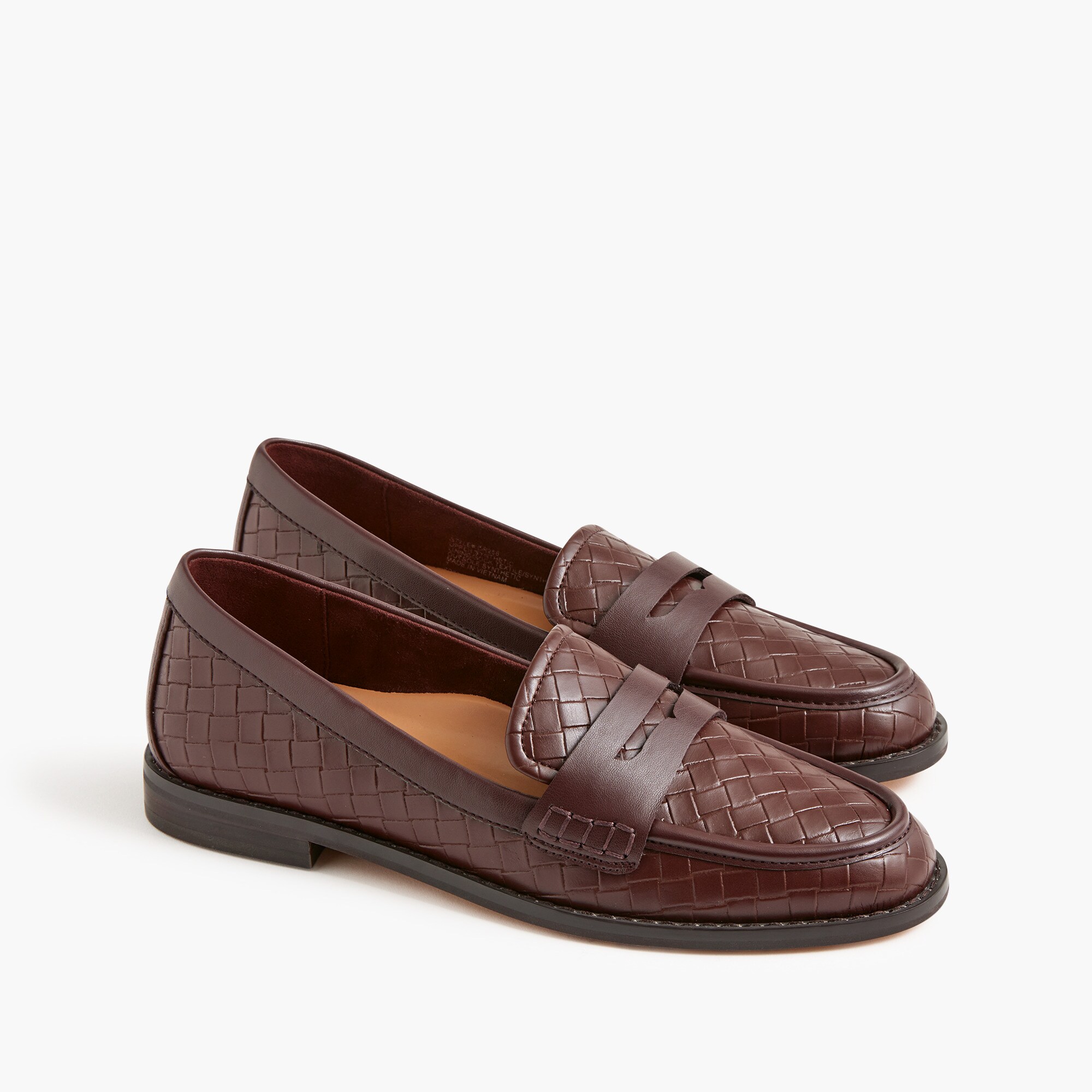 womens Textured penny loafers