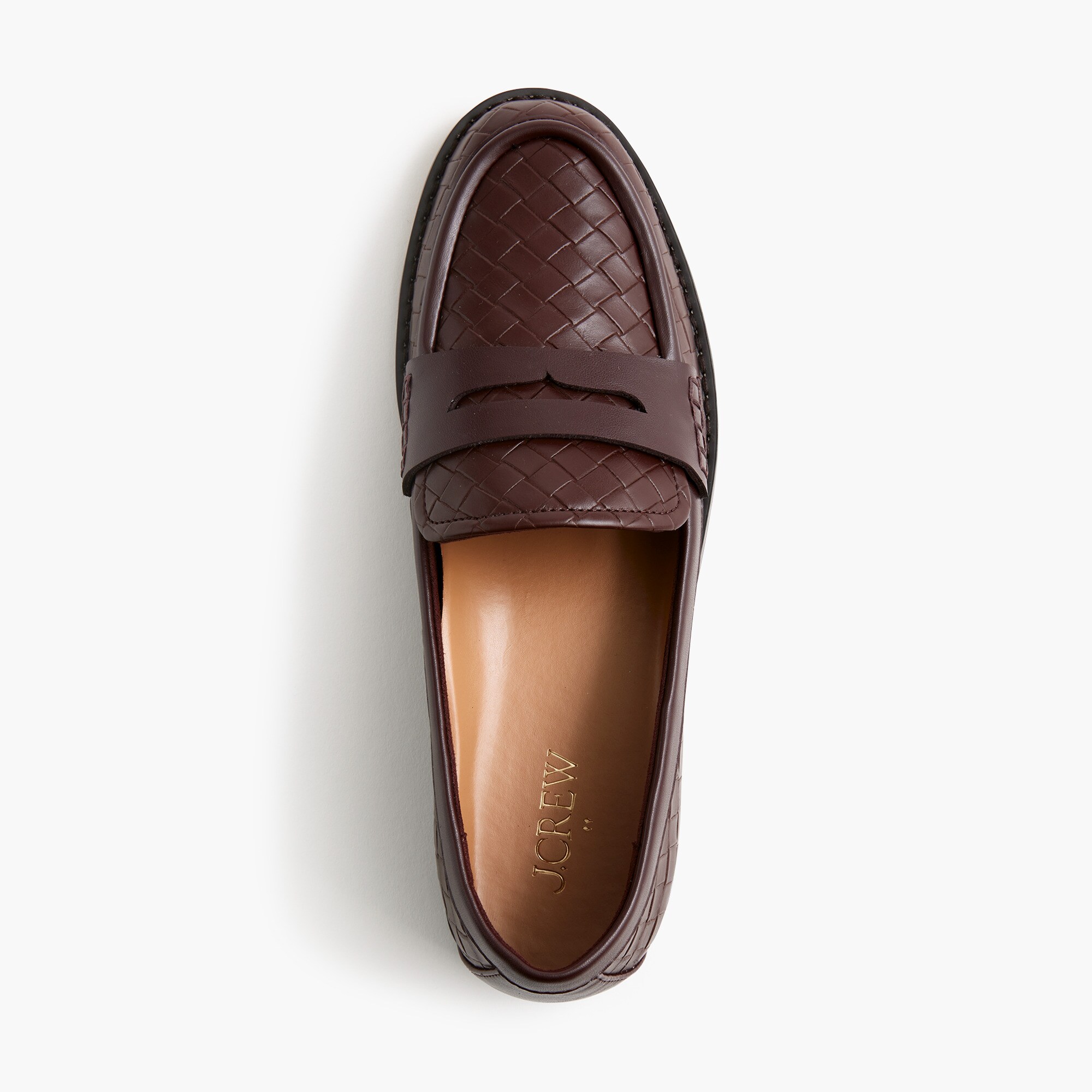 Textured flex penny loafers