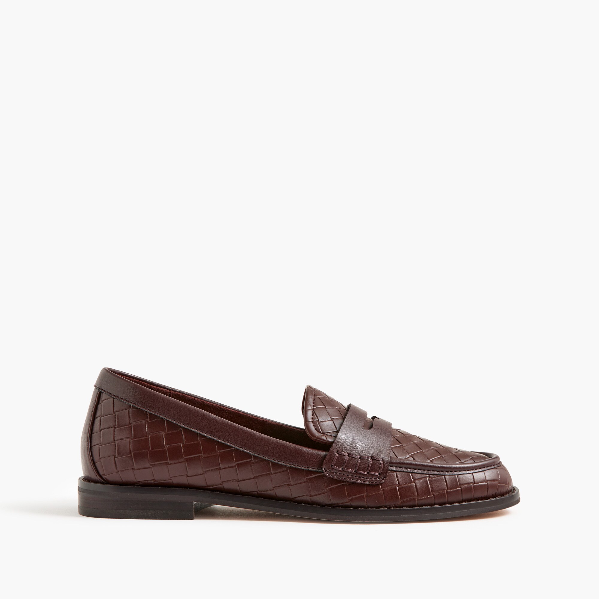 Textured flex penny loafers