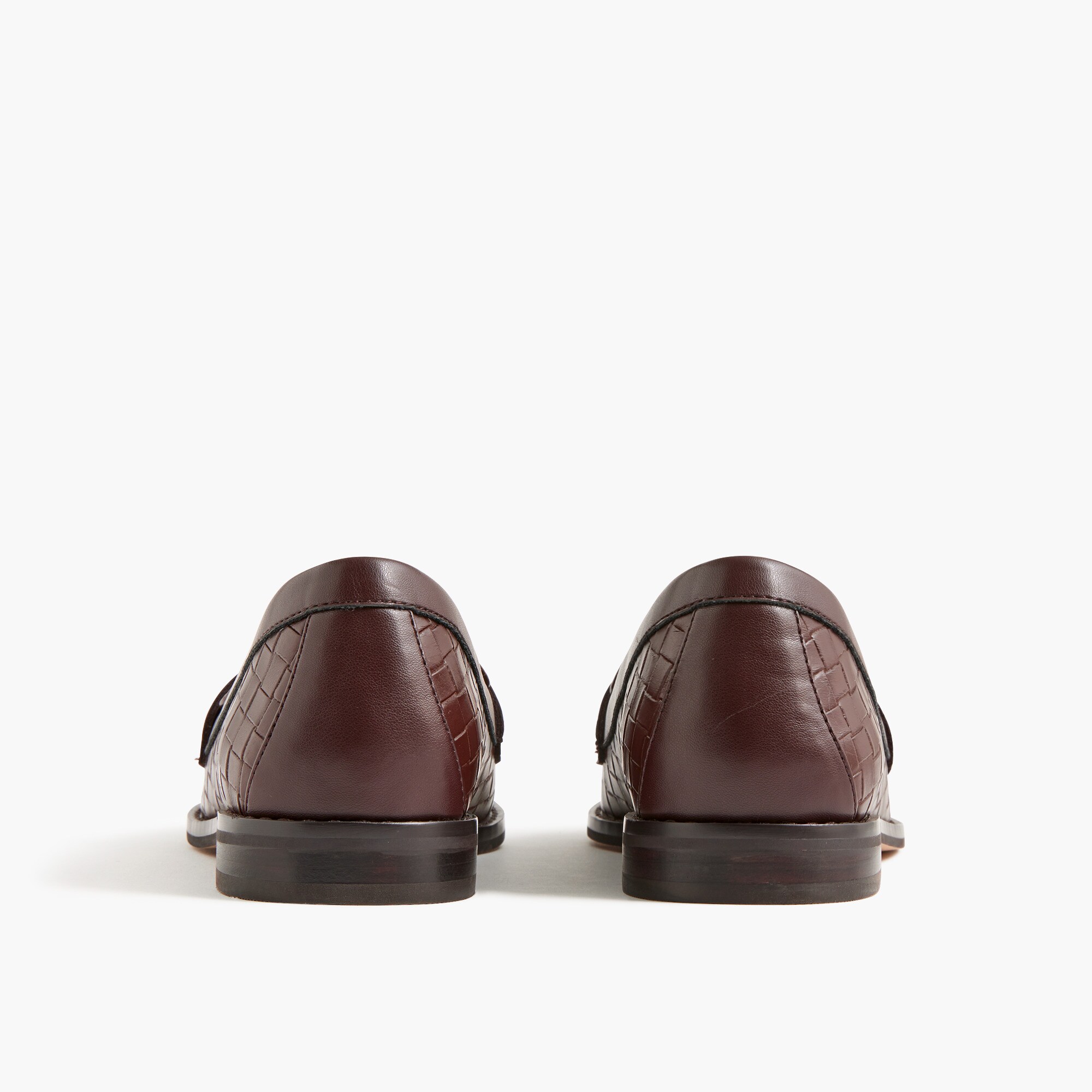Textured flex penny loafers