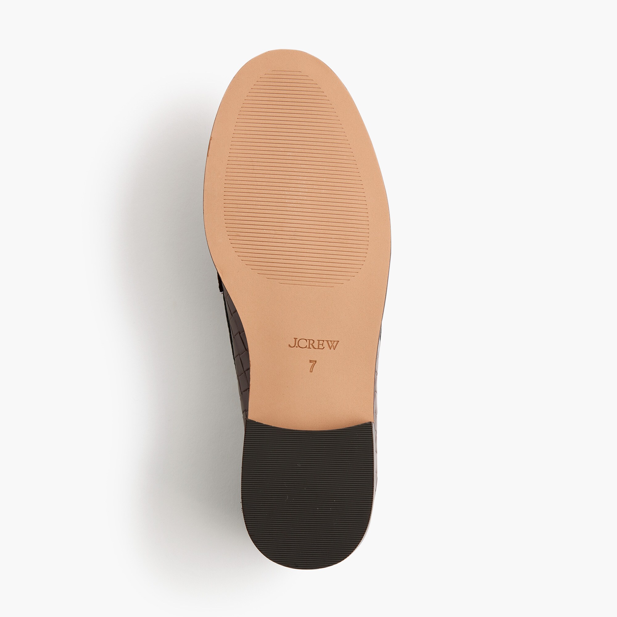 Textured flex penny loafers