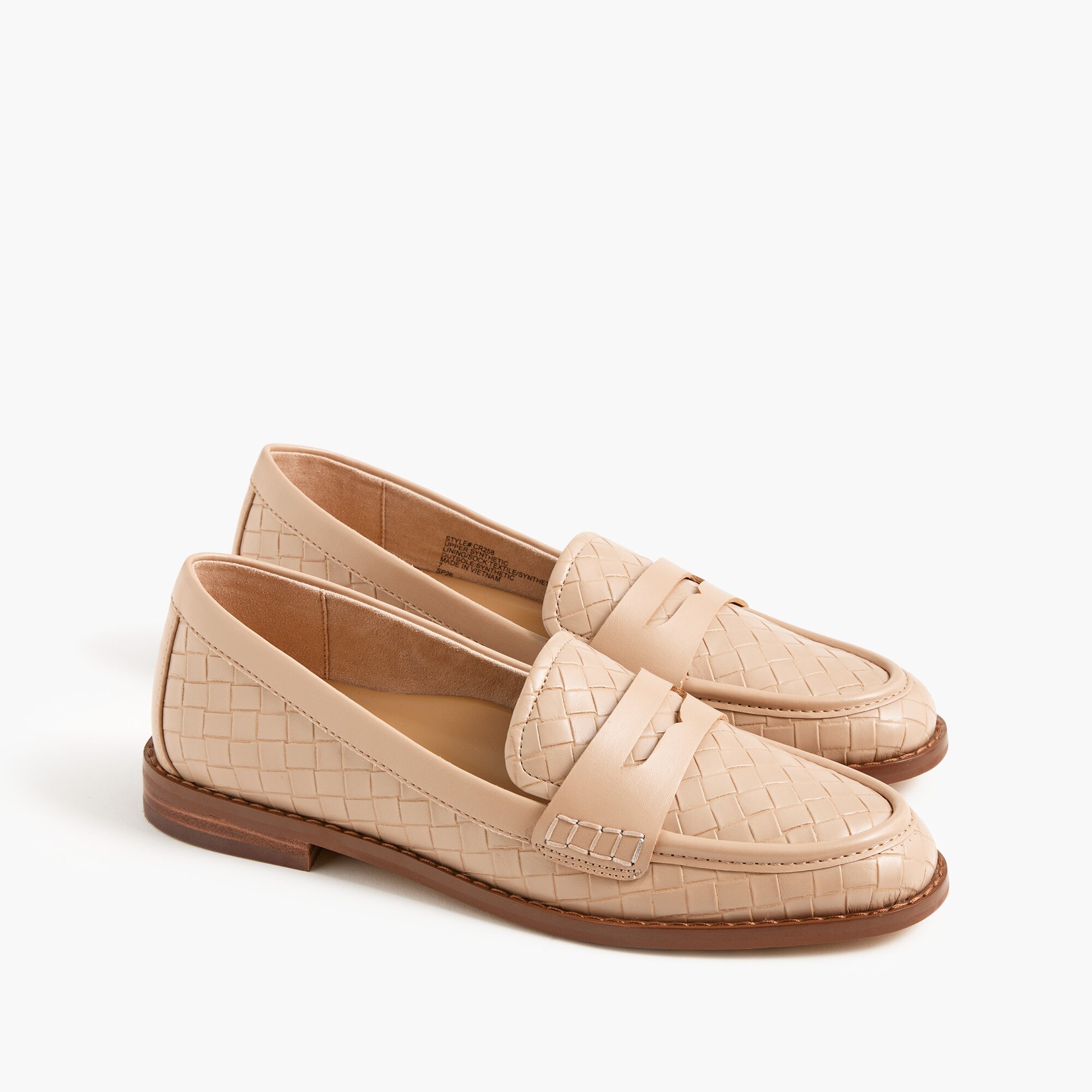 womens Textured penny loafers