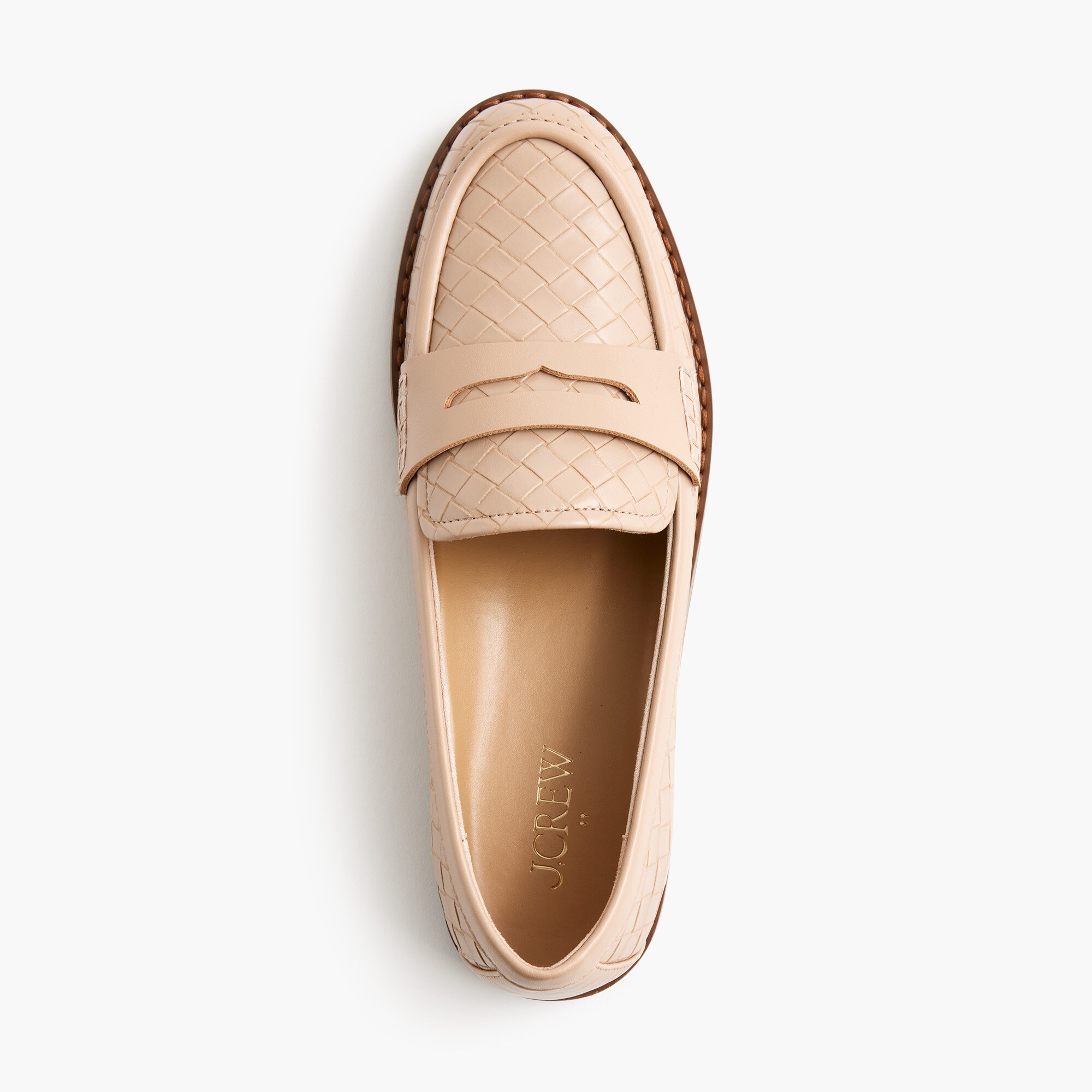 Textured penny loafers