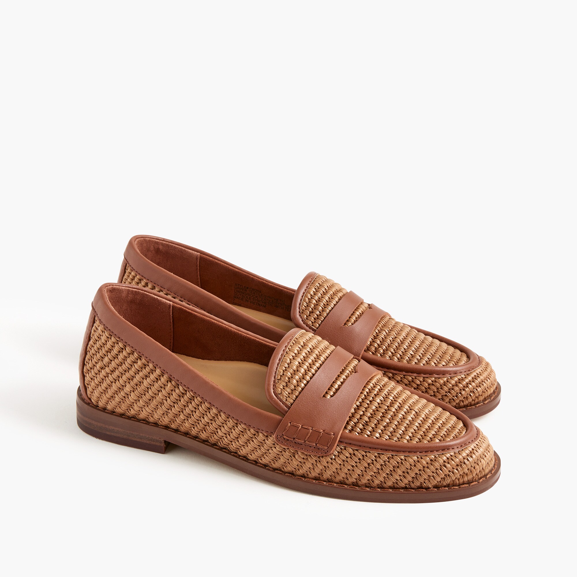 Woven penny loafers
