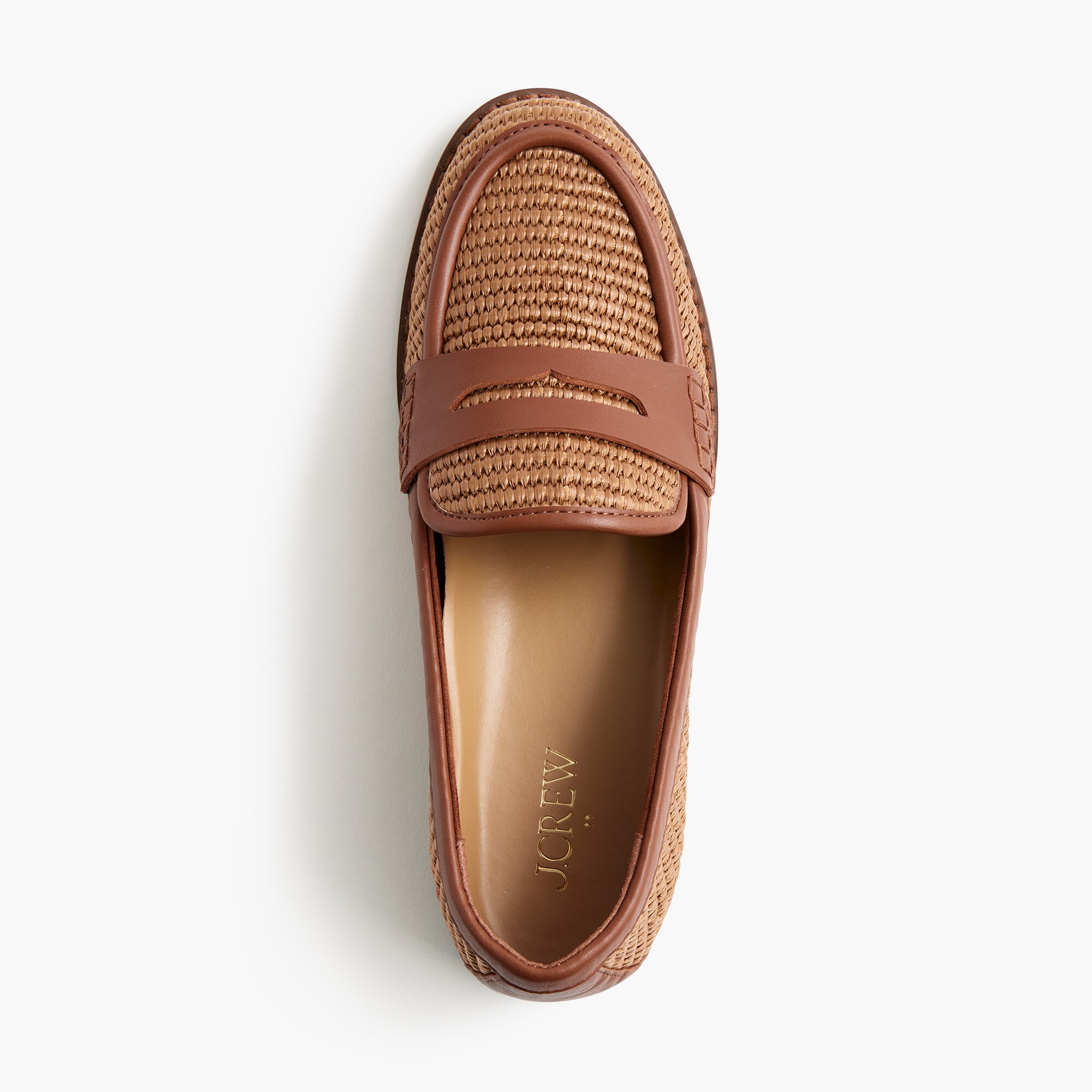 Woven penny loafers