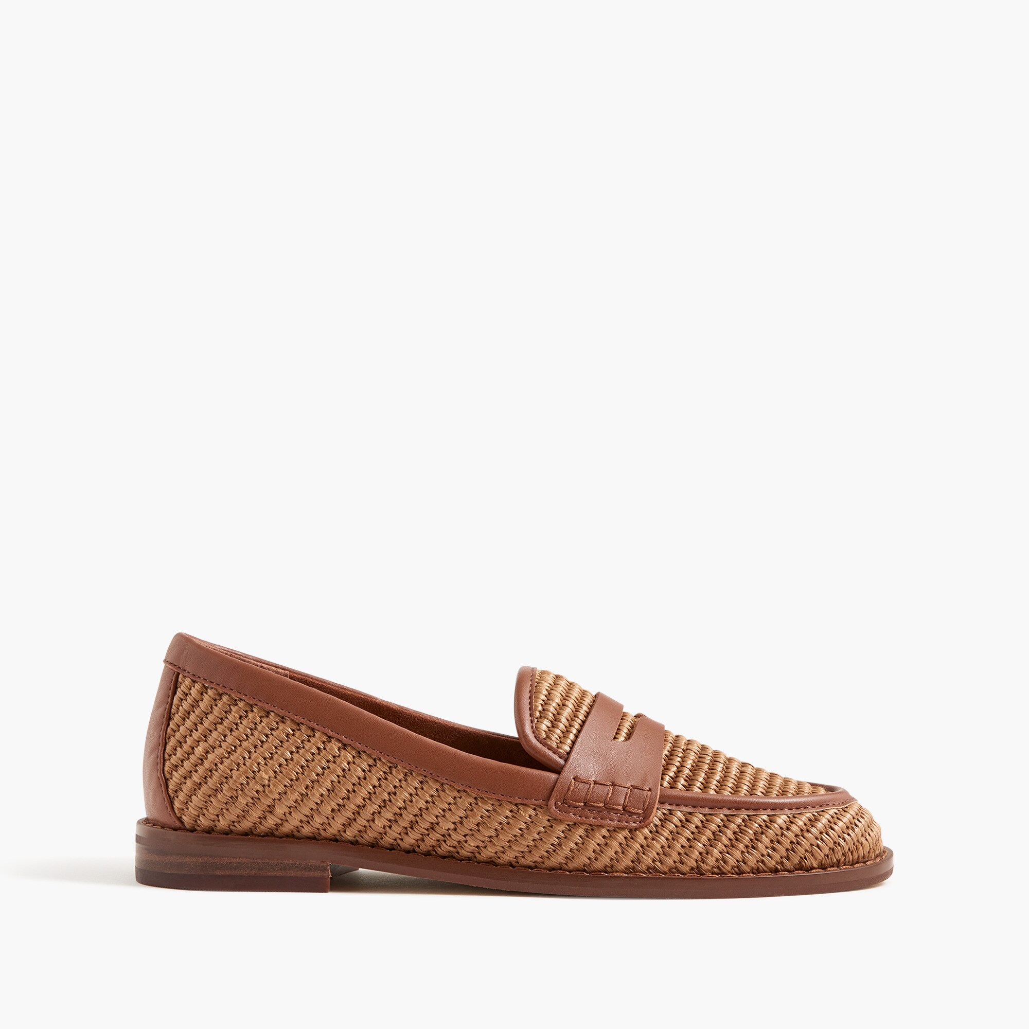Woven penny loafers