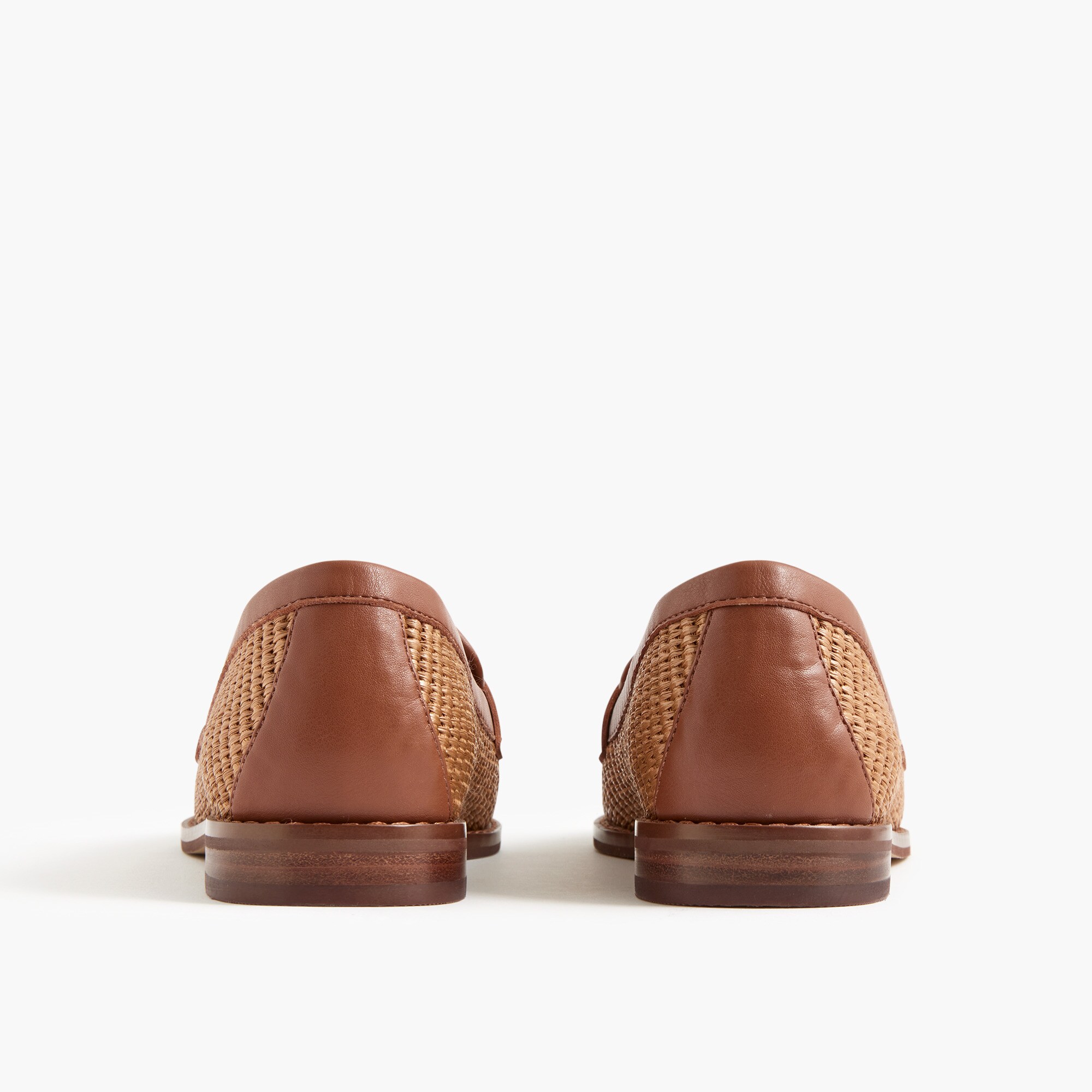 Woven penny loafers