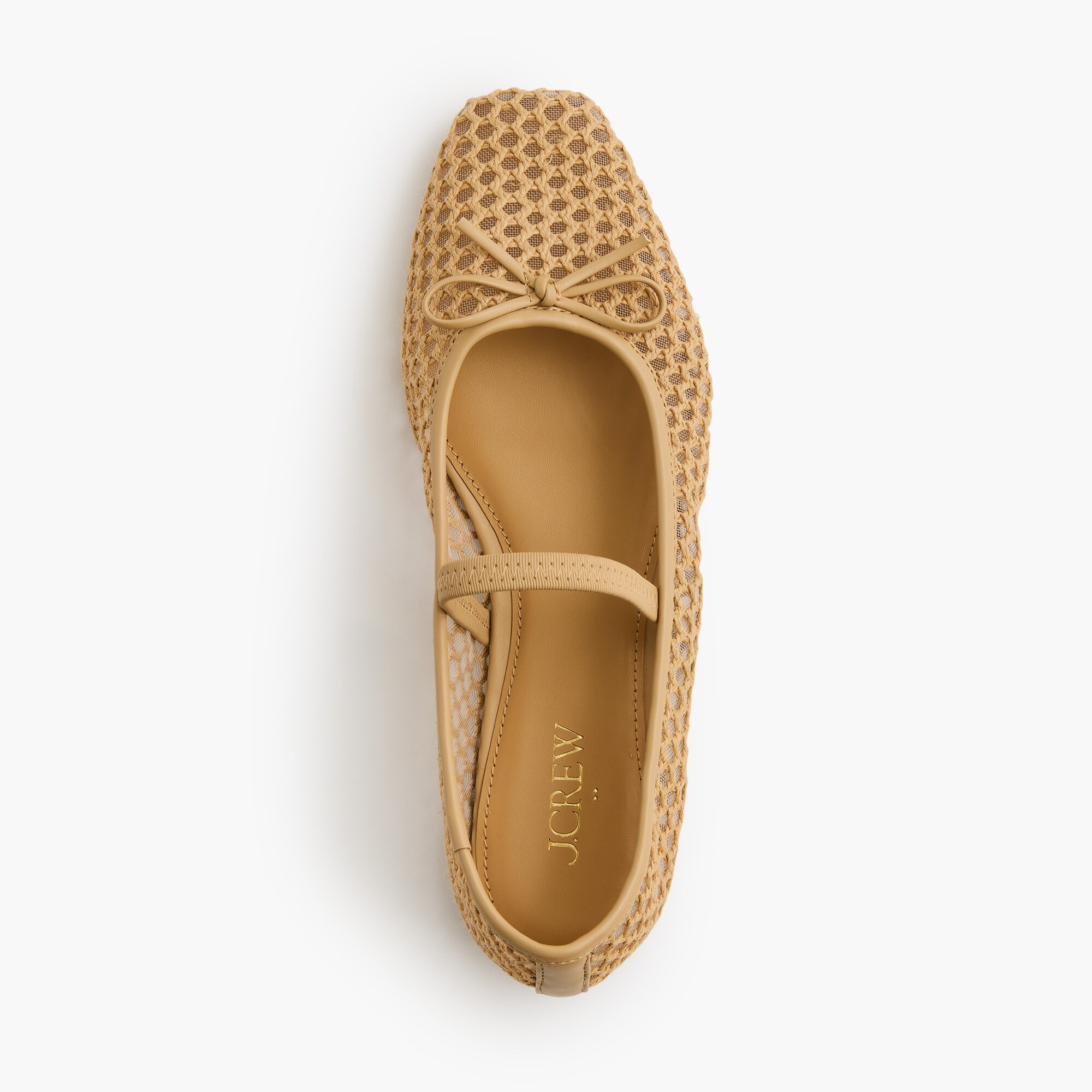 Woven square-toe ballet flats