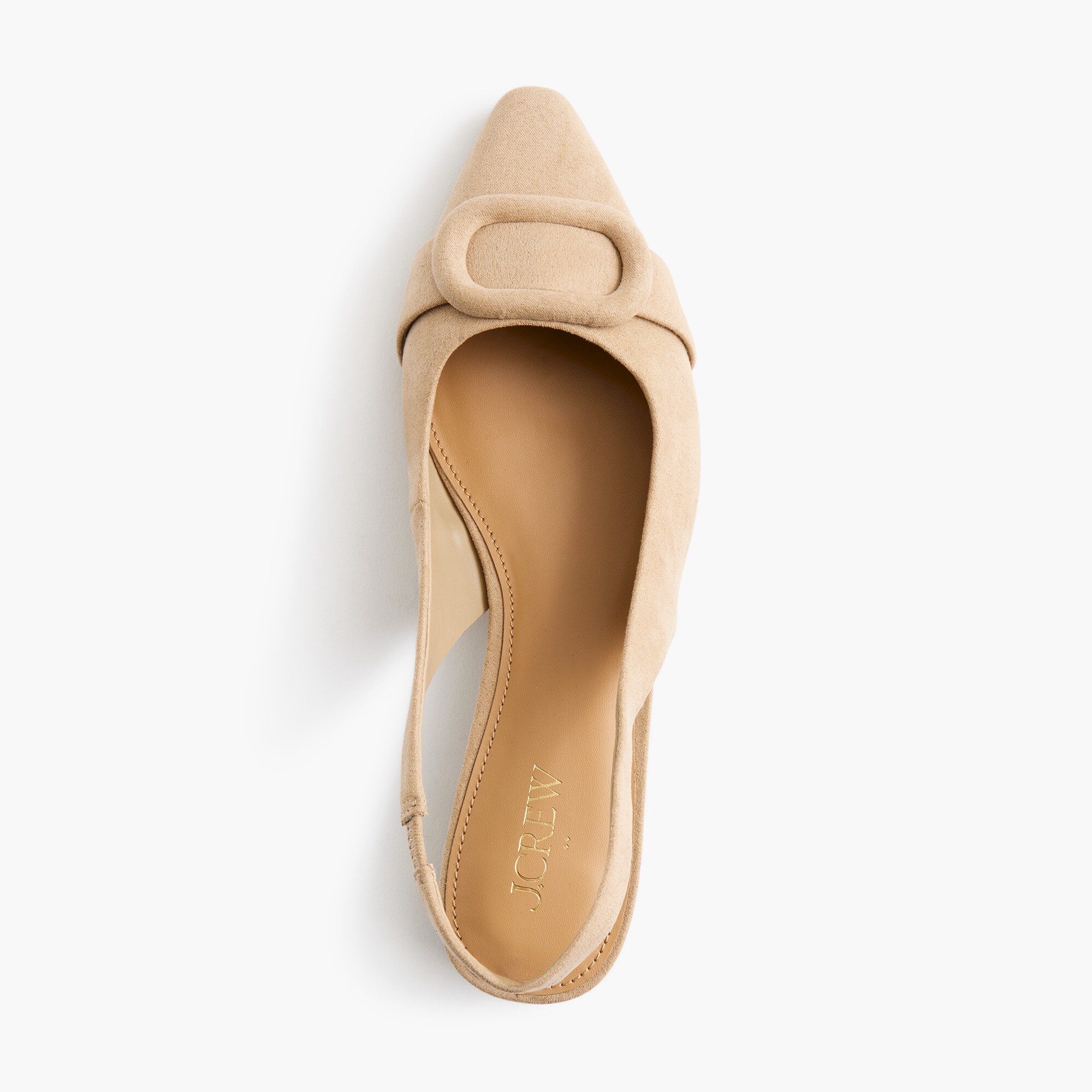 Buckle slingback flats