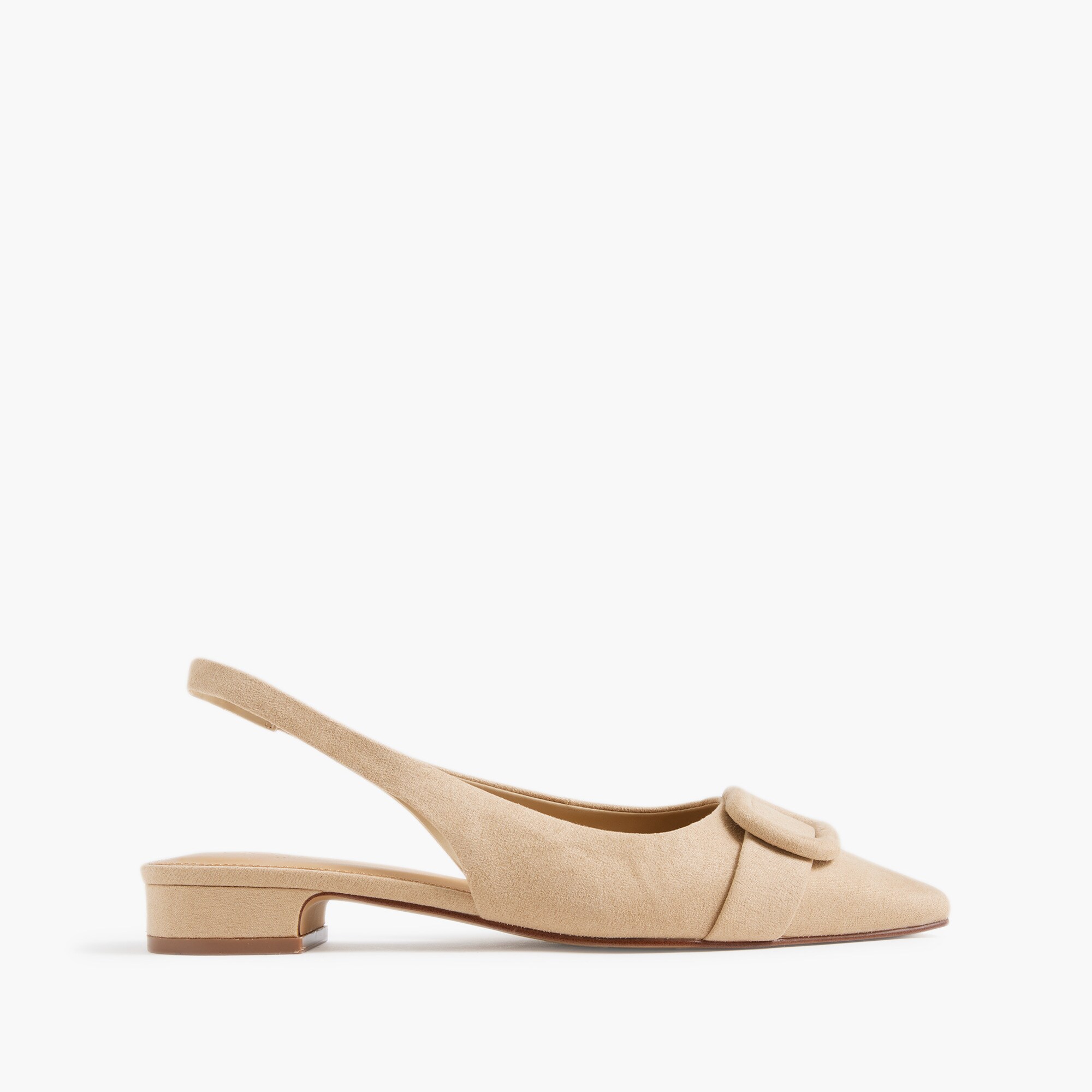 Buckle slingback flats