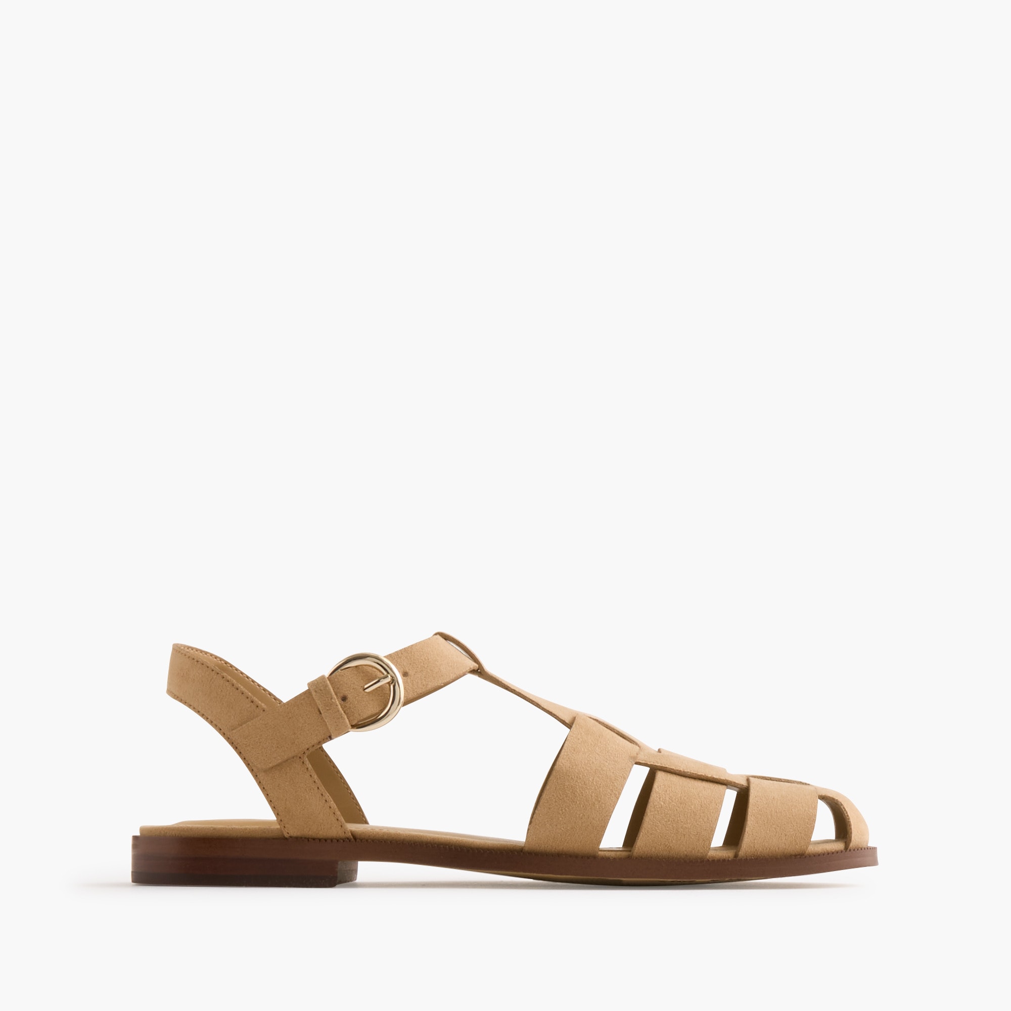 Faux-suede fisherman sandals