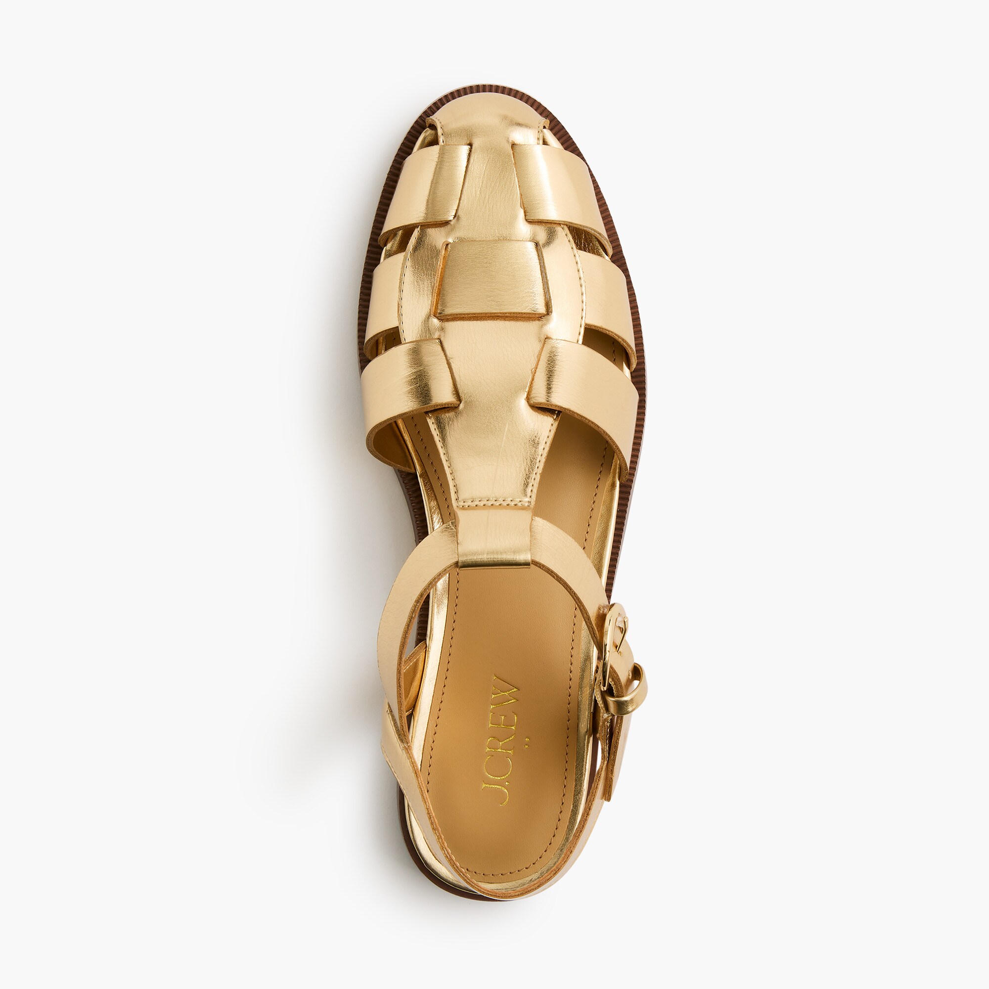 Metallic fisherman sandals
