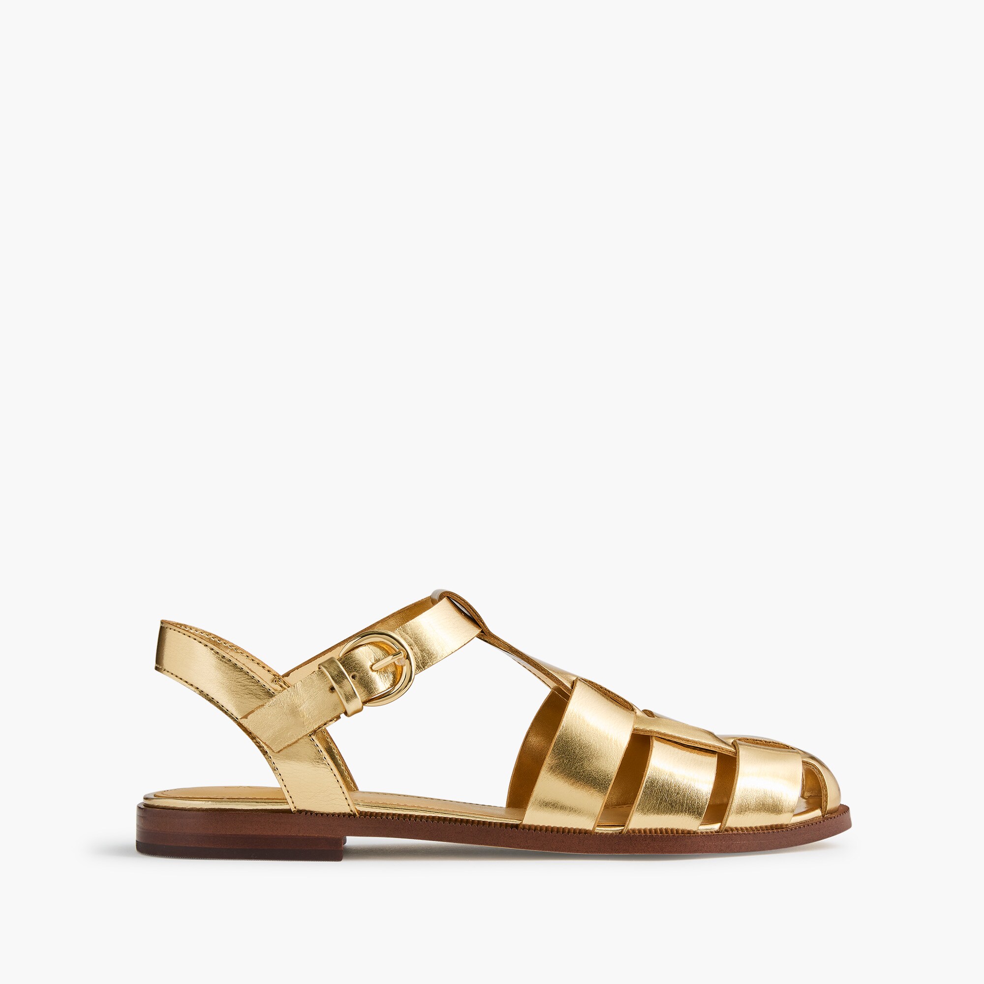 Metallic fisherman sandals