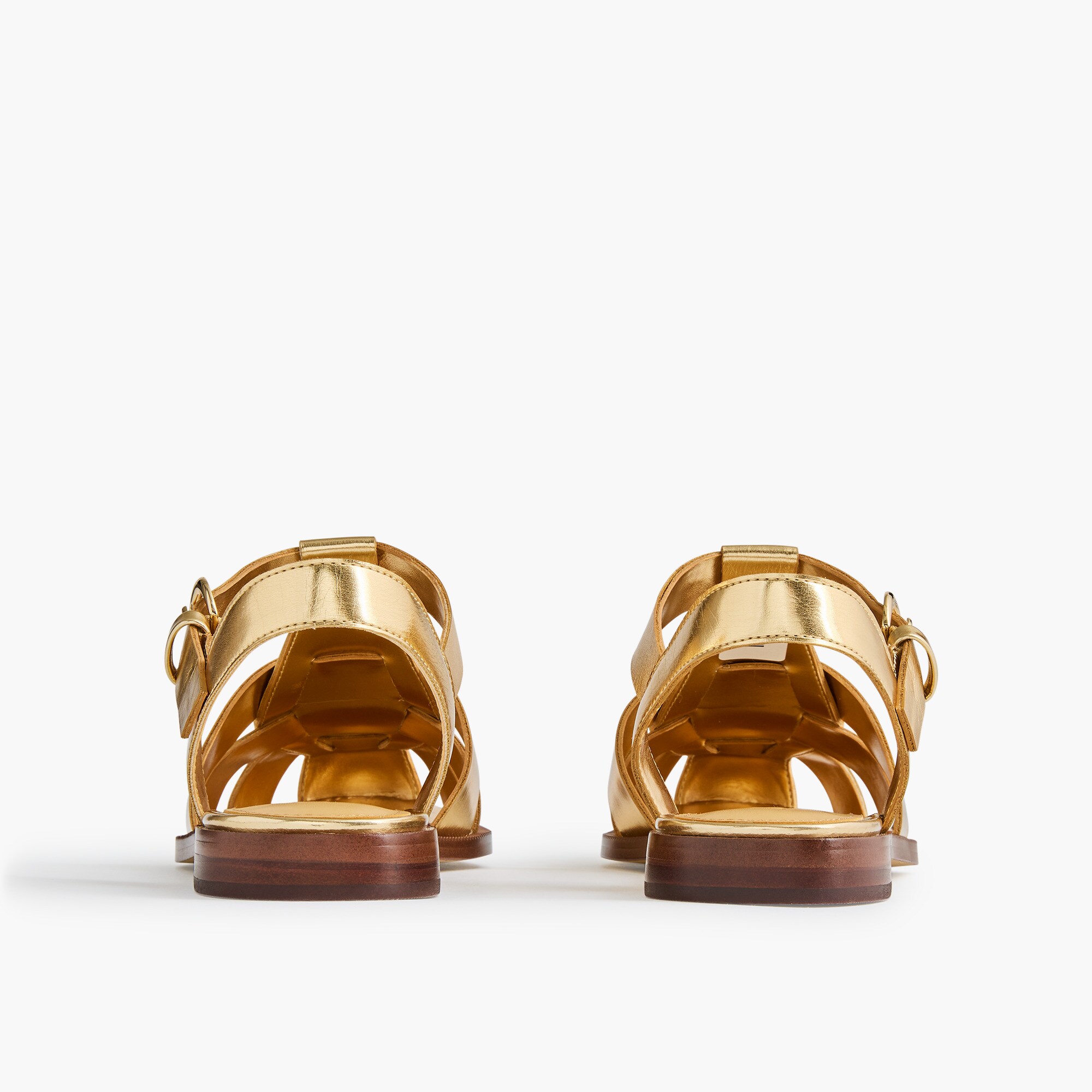 Metallic fisherman sandals