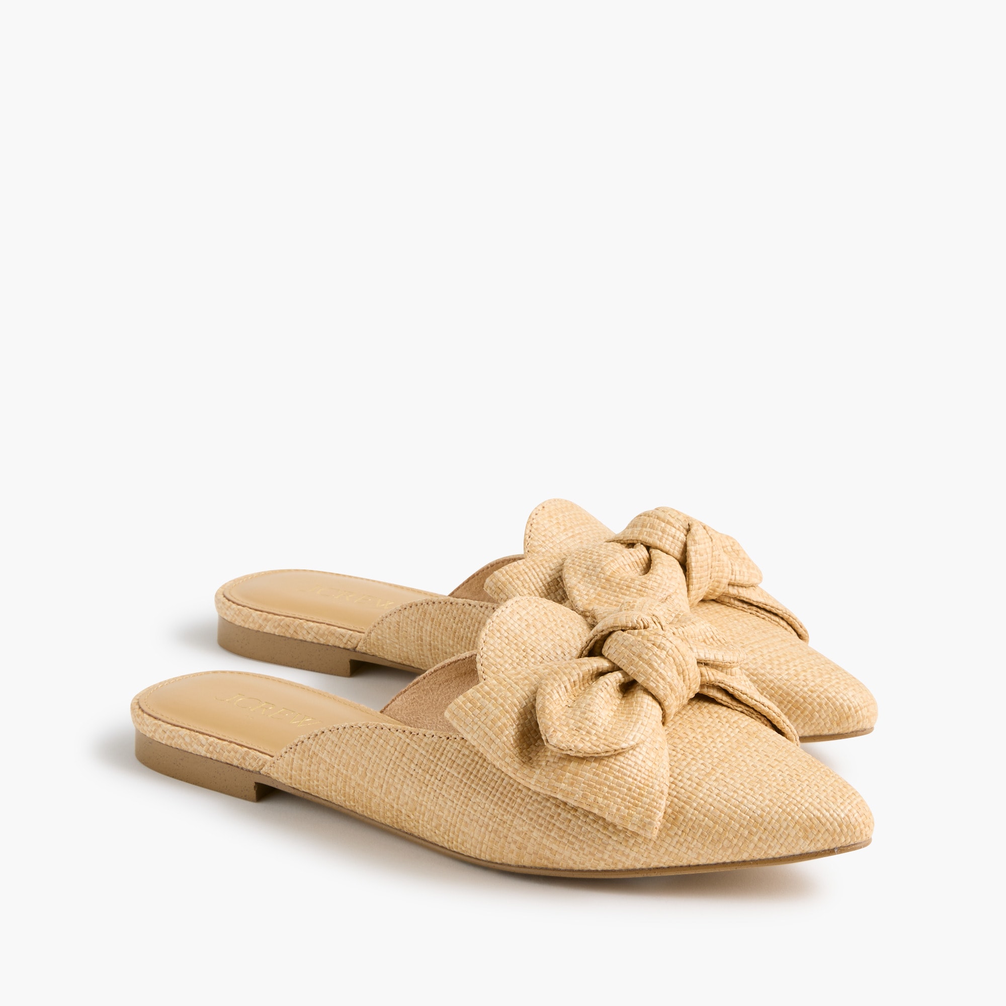 womens Woven bow mules
