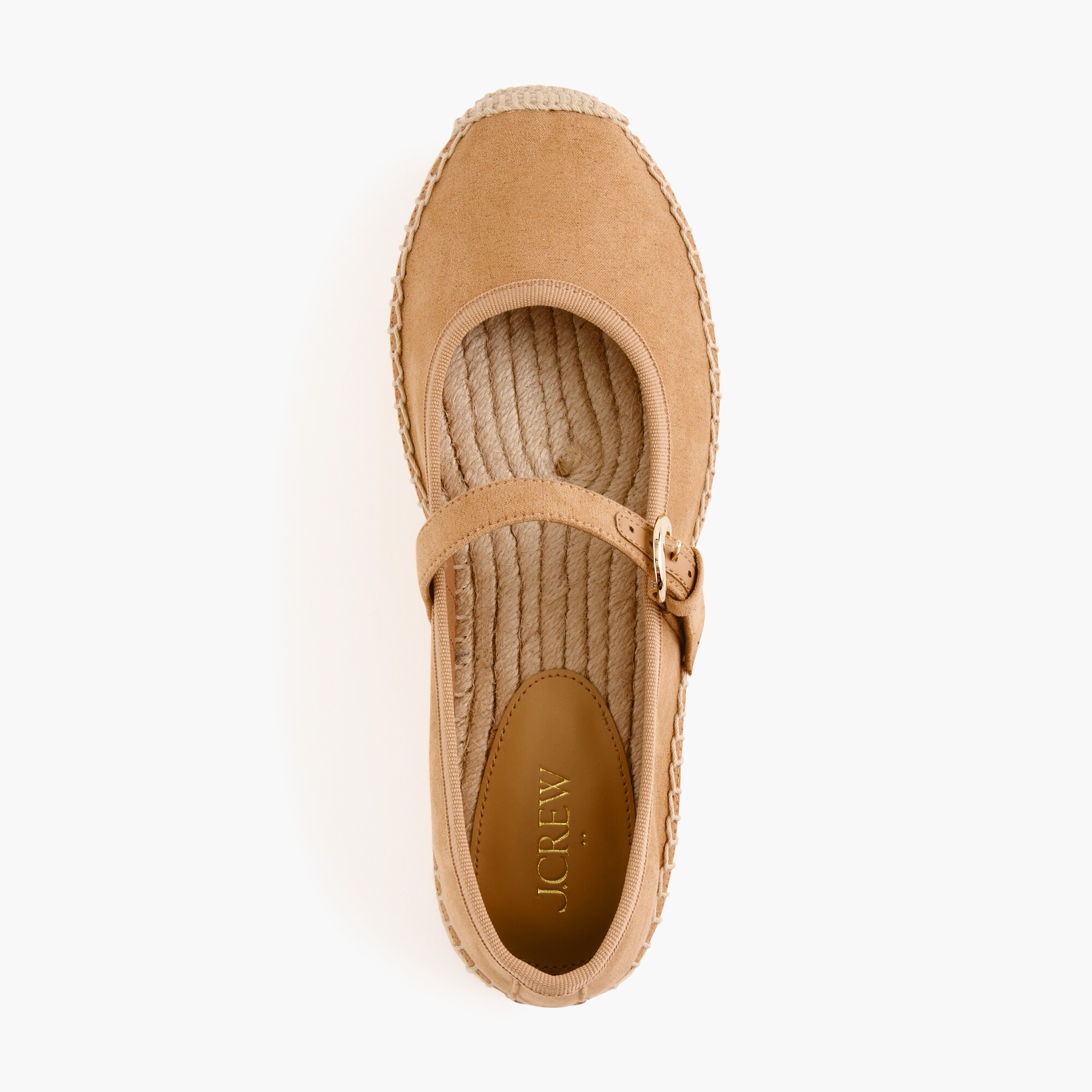 Faux-suede Mary Jane espadrilles
