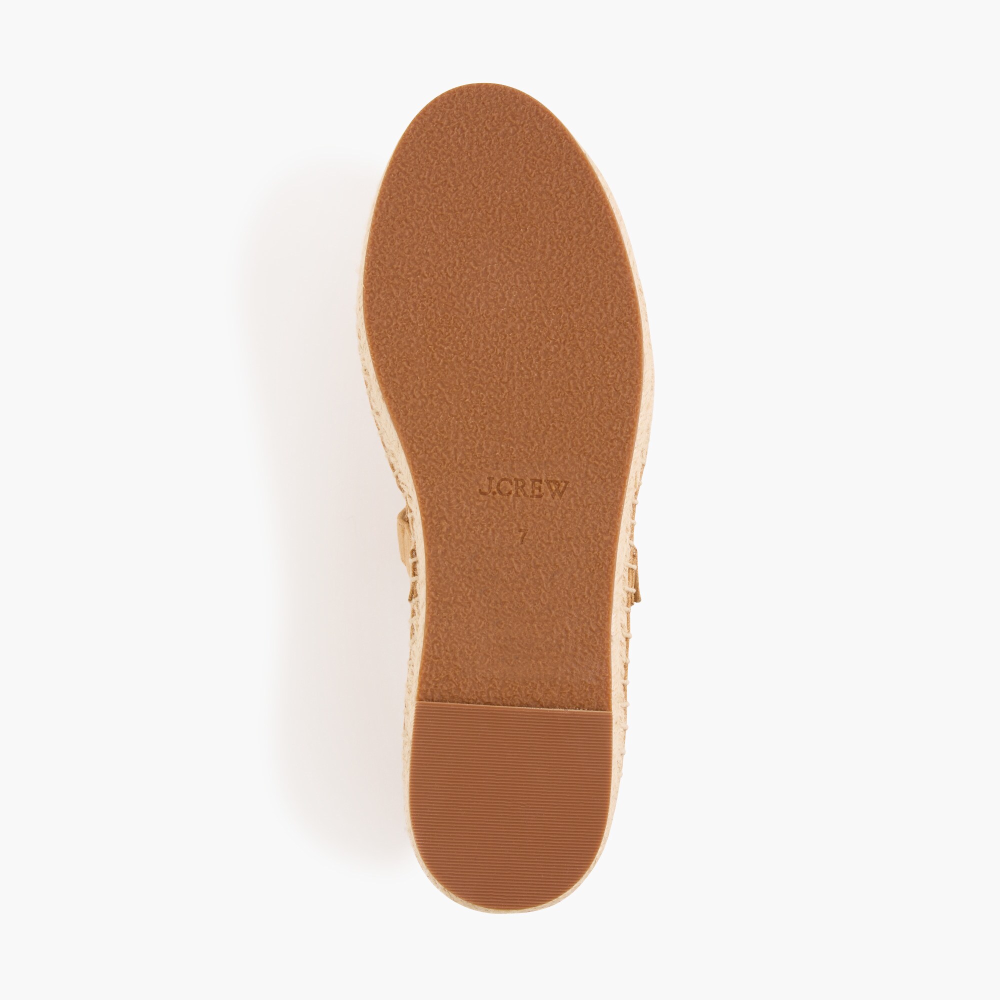 Faux-suede Mary Jane espadrilles