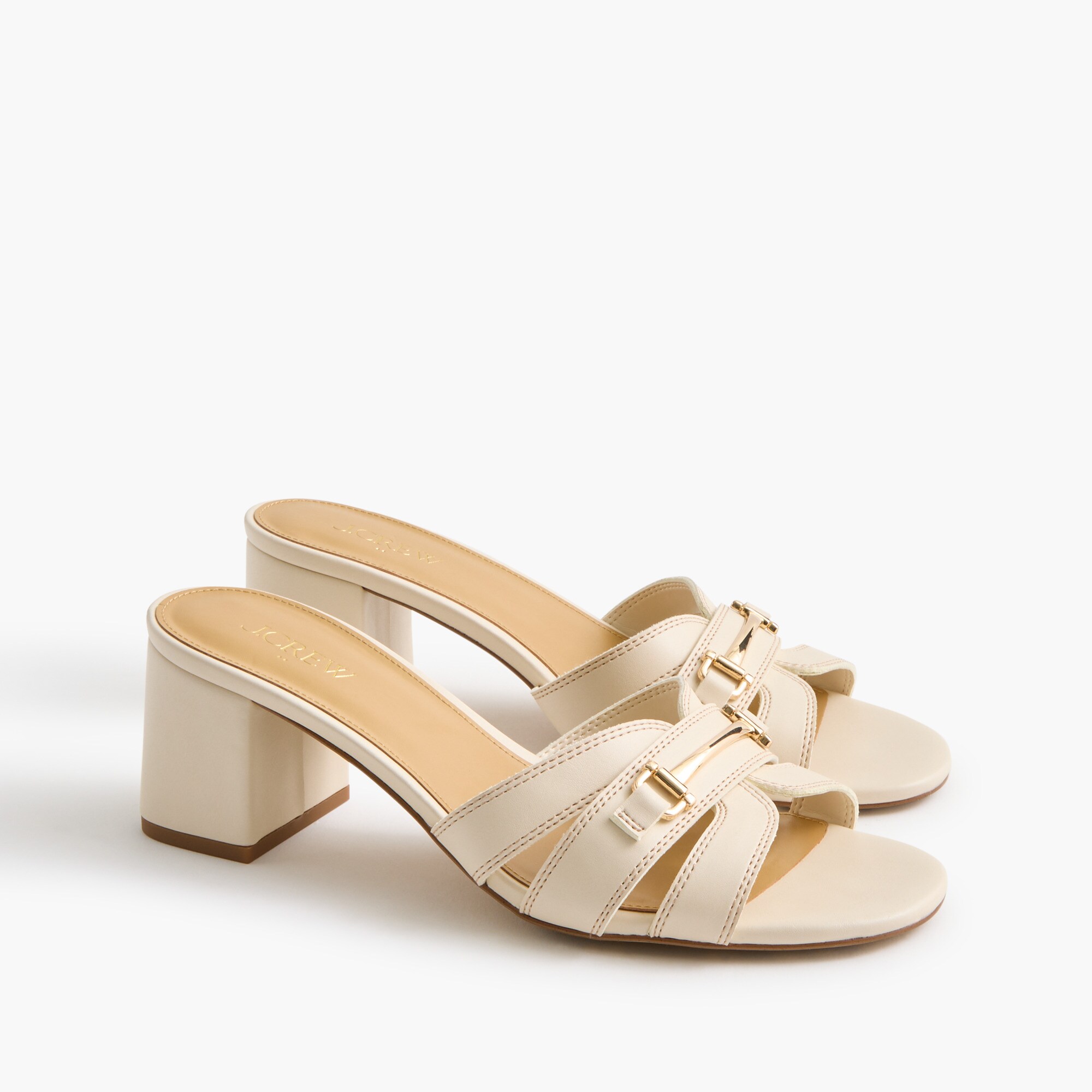 Bit heeled mules