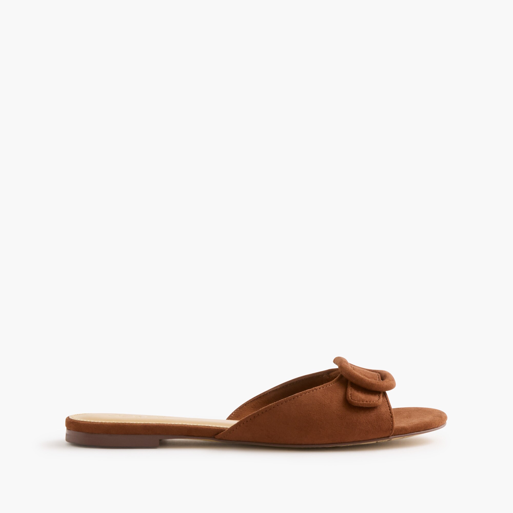 Faux-suede buckle slides